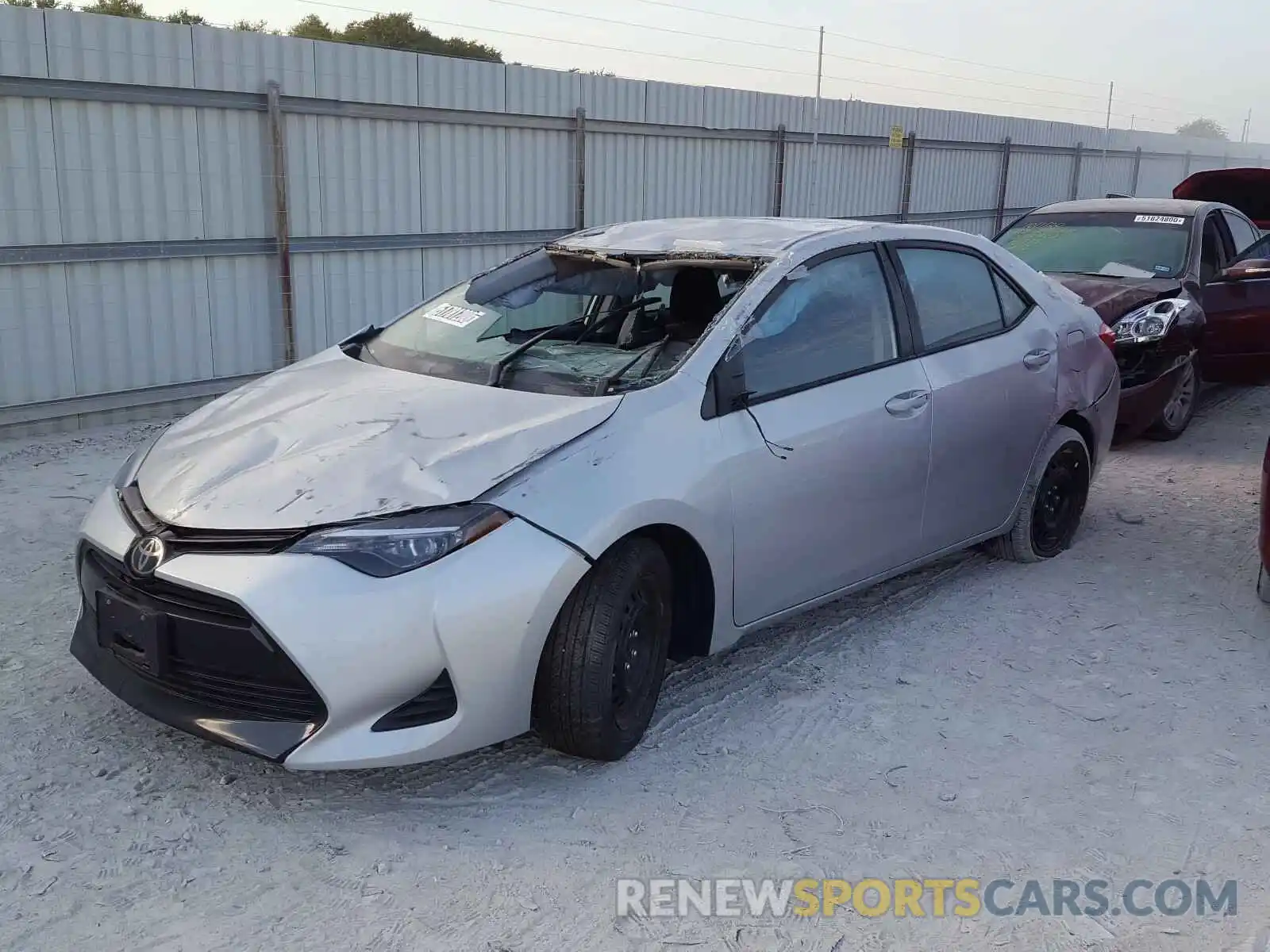 2 Photograph of a damaged car 5YFBURHE6KP899490 TOYOTA COROLLA 2019