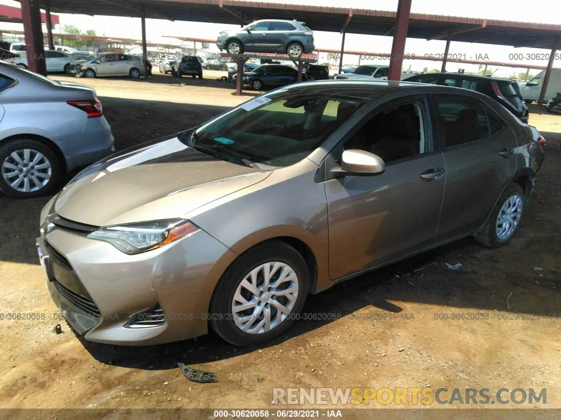 2 Photograph of a damaged car 5YFBURHE6KP899621 TOYOTA COROLLA 2019