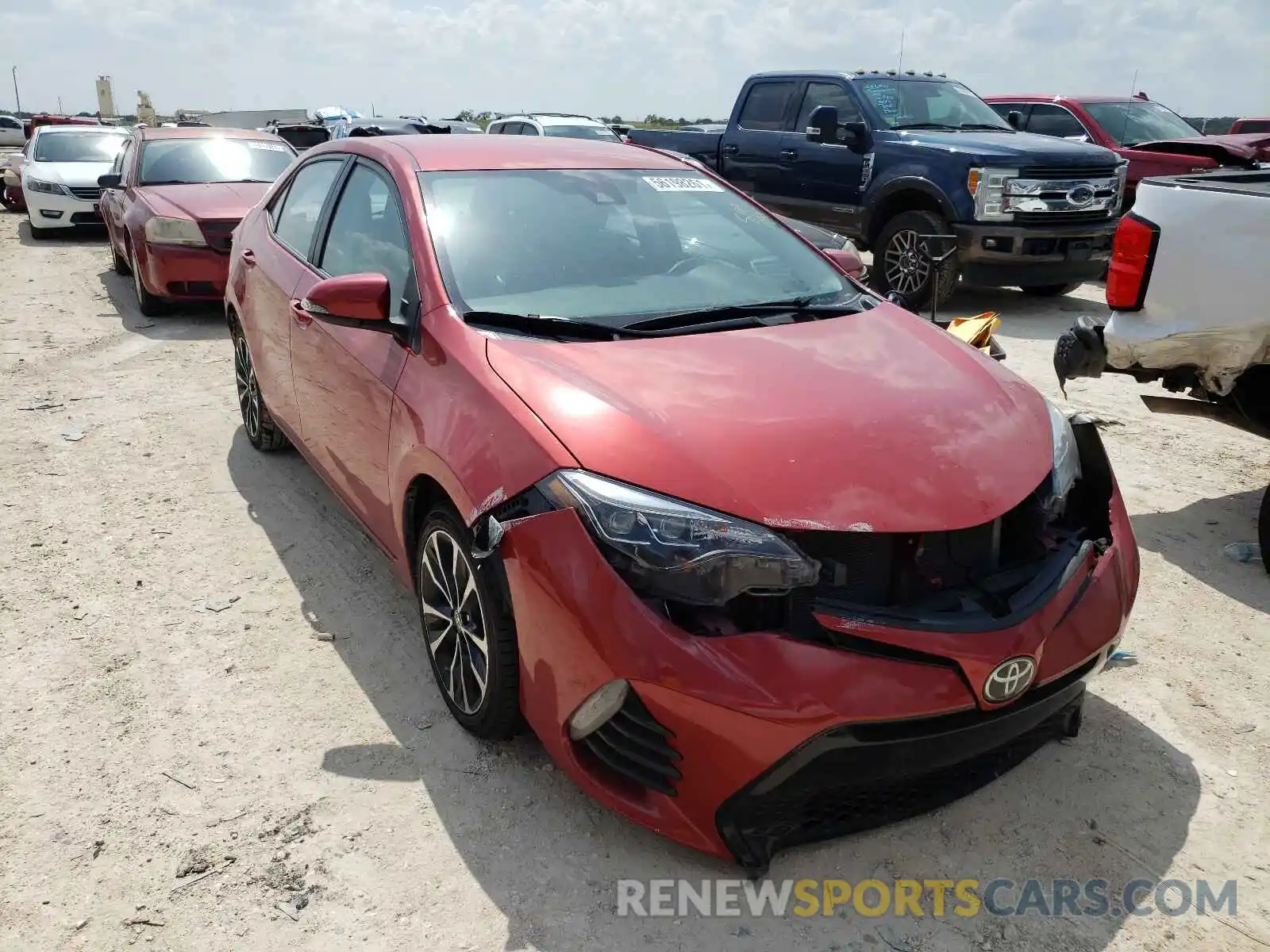 1 Photograph of a damaged car 5YFBURHE6KP899991 TOYOTA COROLLA 2019