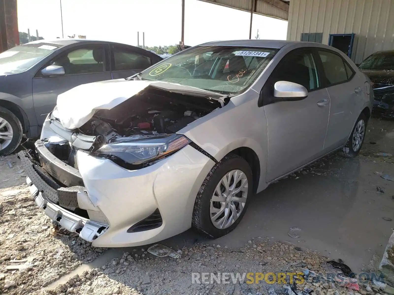 2 Photograph of a damaged car 5YFBURHE6KP900413 TOYOTA COROLLA 2019