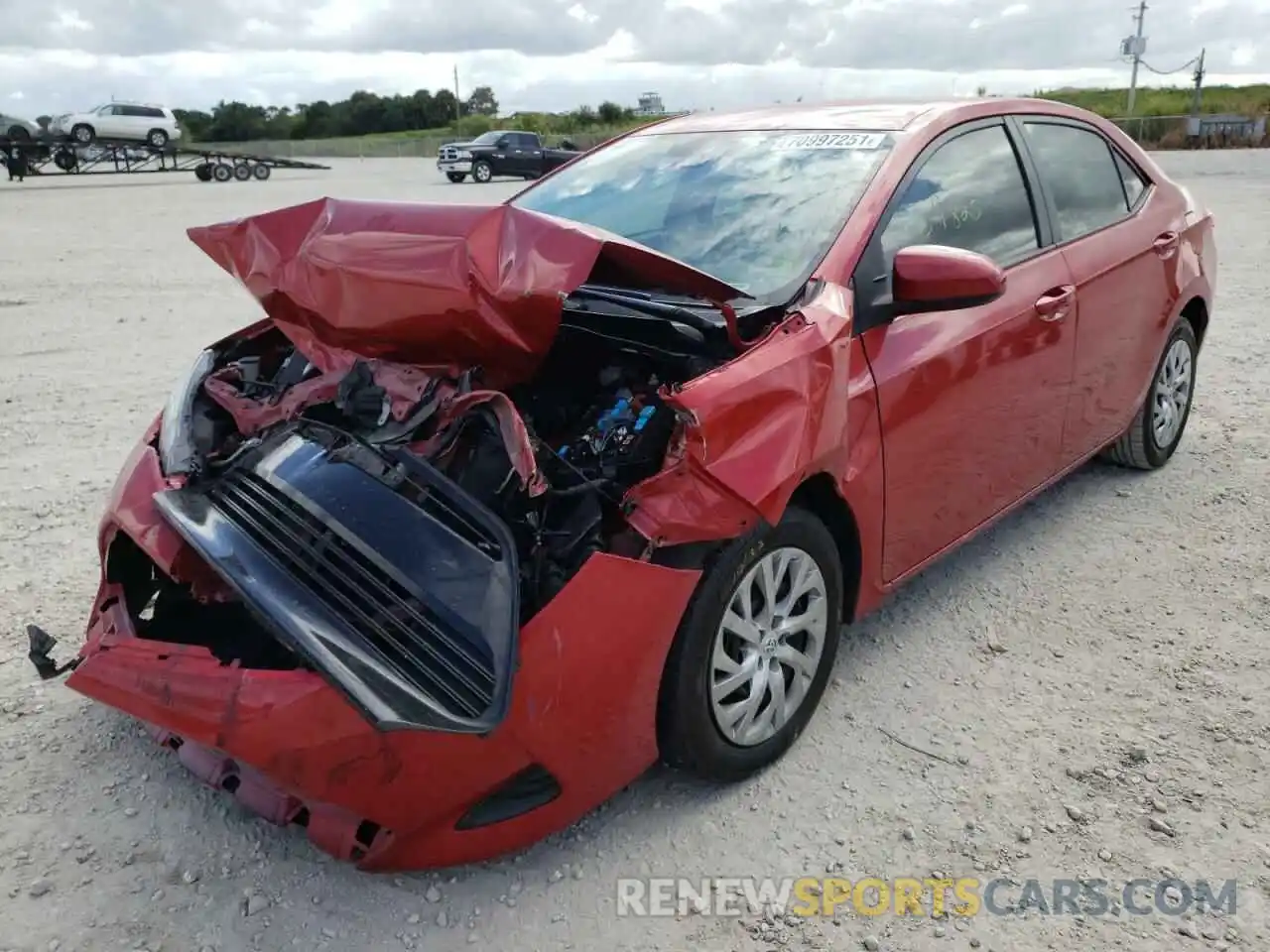 2 Photograph of a damaged car 5YFBURHE6KP900427 TOYOTA COROLLA 2019