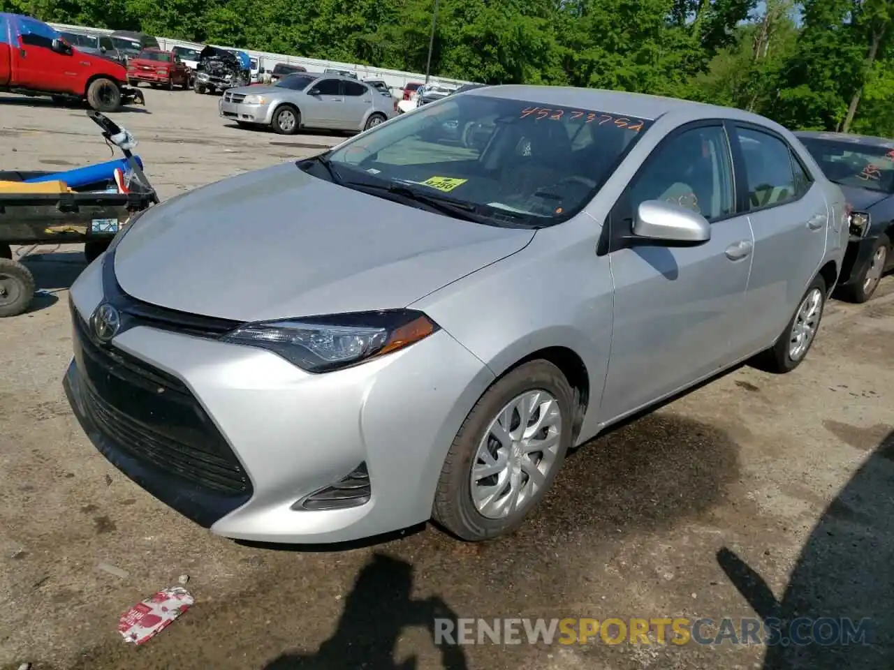 2 Photograph of a damaged car 5YFBURHE6KP901111 TOYOTA COROLLA 2019