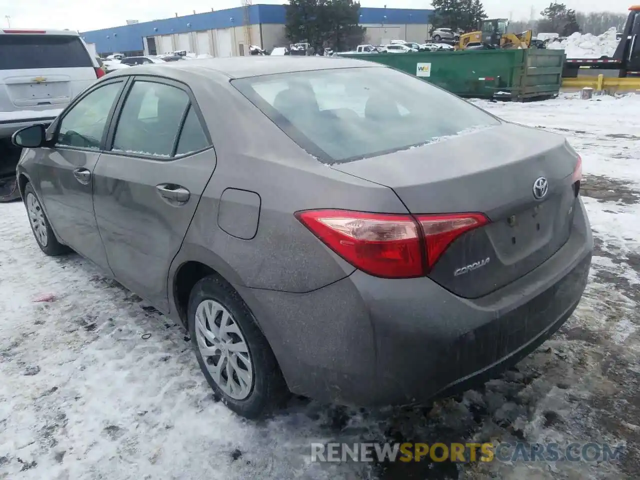 3 Photograph of a damaged car 5YFBURHE6KP902100 TOYOTA COROLLA 2019