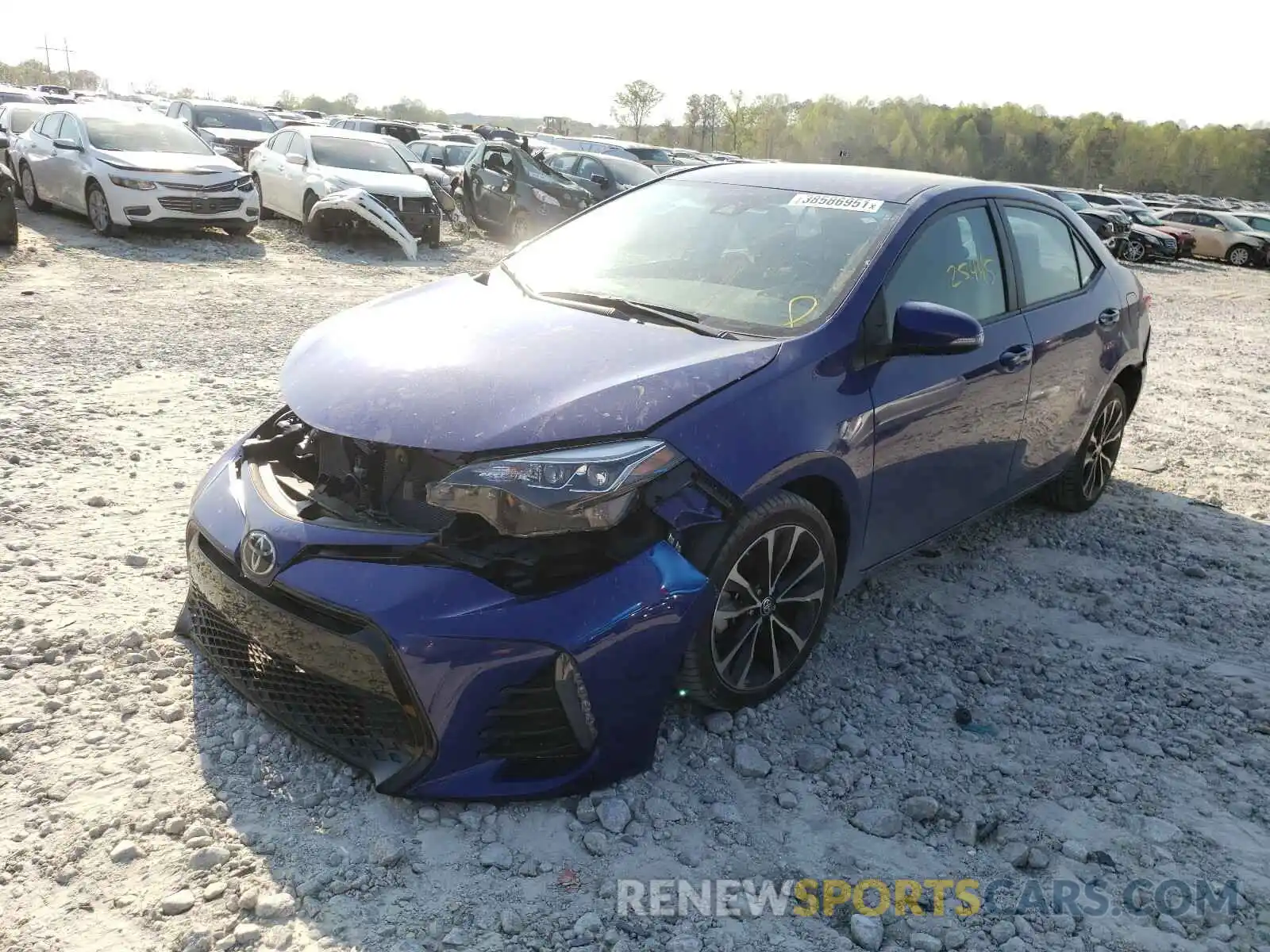 2 Photograph of a damaged car 5YFBURHE6KP902145 TOYOTA COROLLA 2019