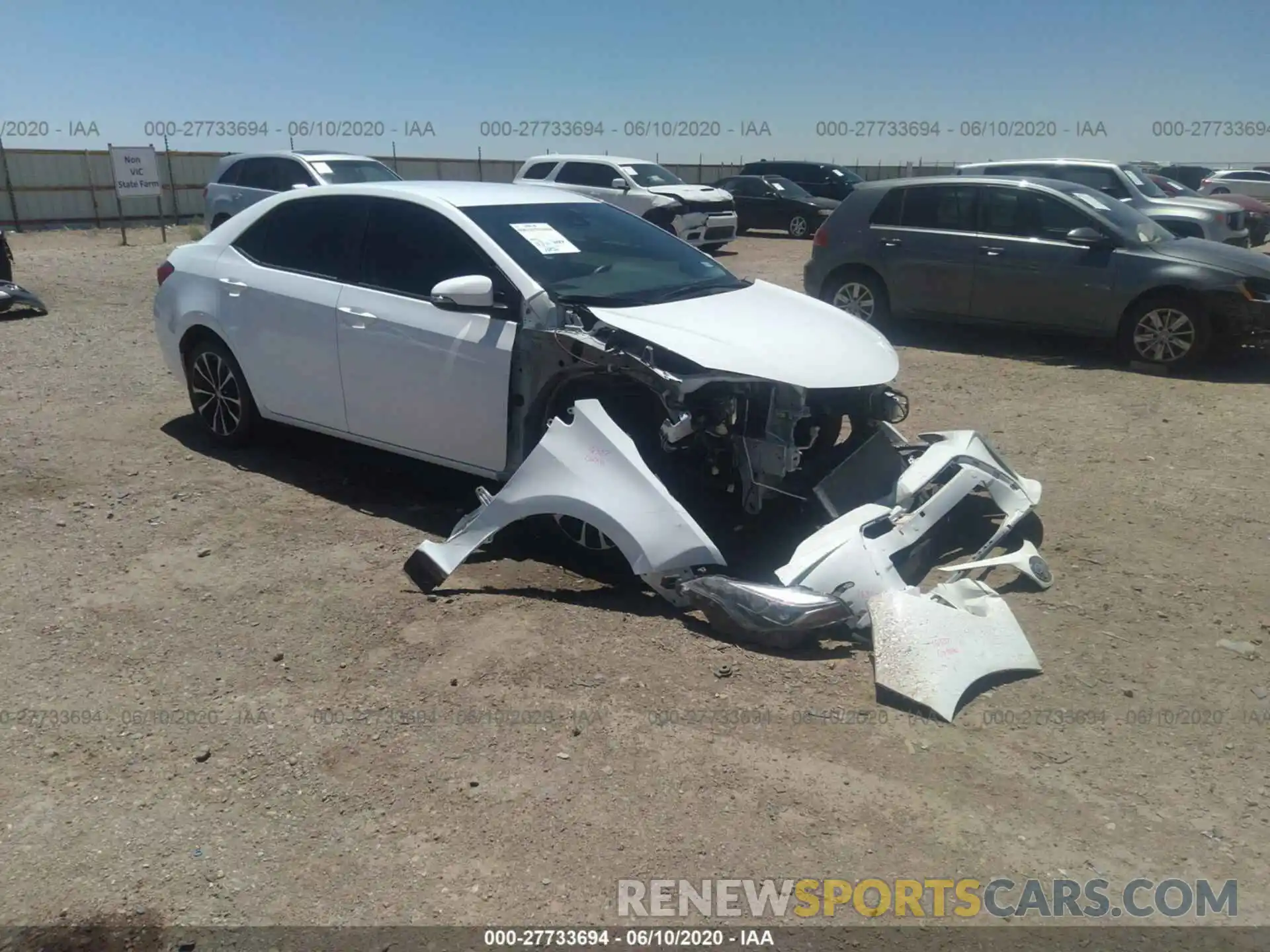 1 Photograph of a damaged car 5YFBURHE6KP902324 TOYOTA COROLLA 2019