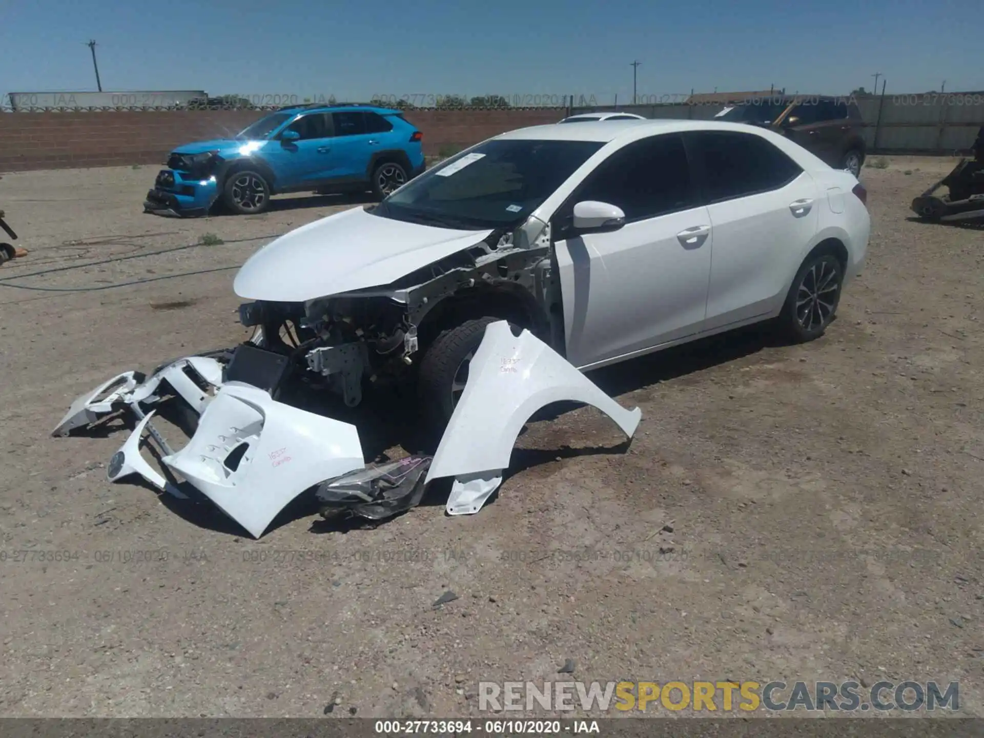 2 Photograph of a damaged car 5YFBURHE6KP902324 TOYOTA COROLLA 2019