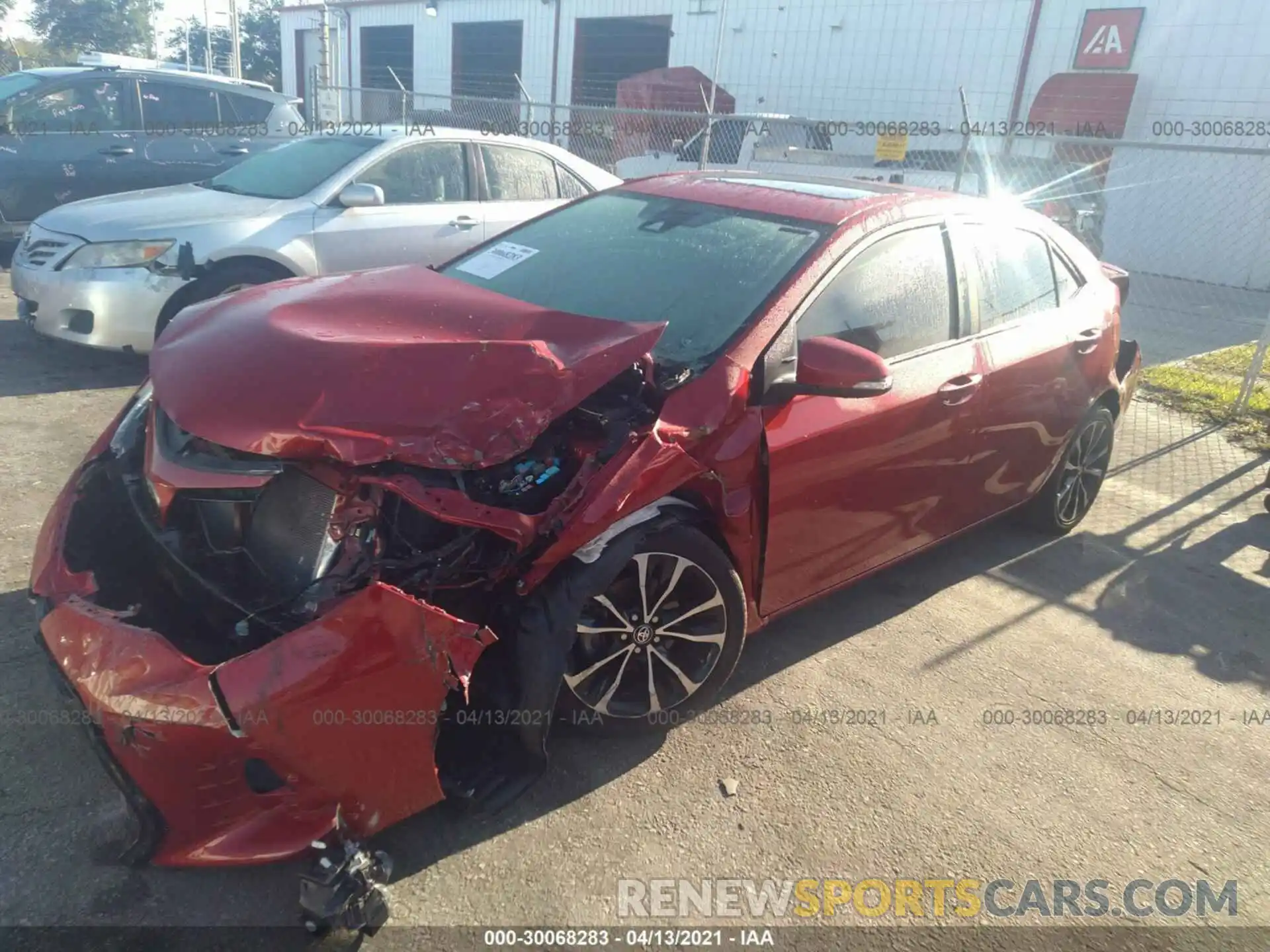 2 Photograph of a damaged car 5YFBURHE6KP903750 TOYOTA COROLLA 2019