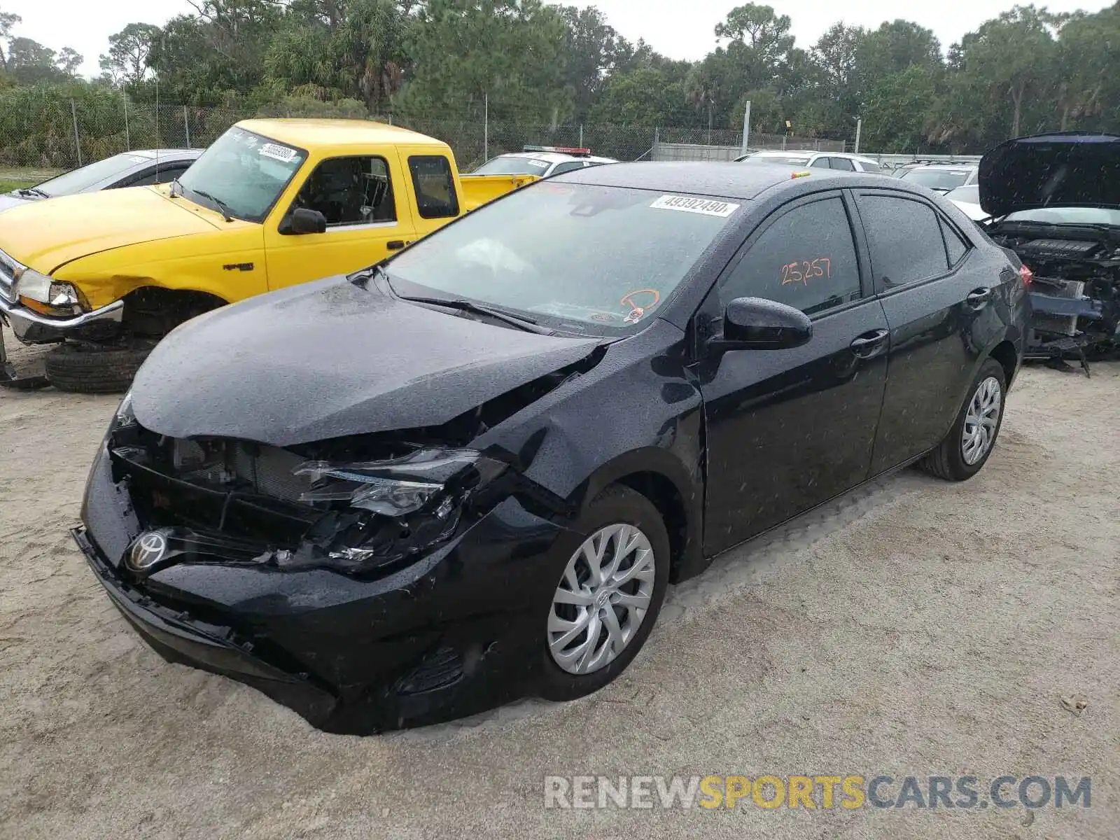 2 Photograph of a damaged car 5YFBURHE6KP905353 TOYOTA COROLLA 2019