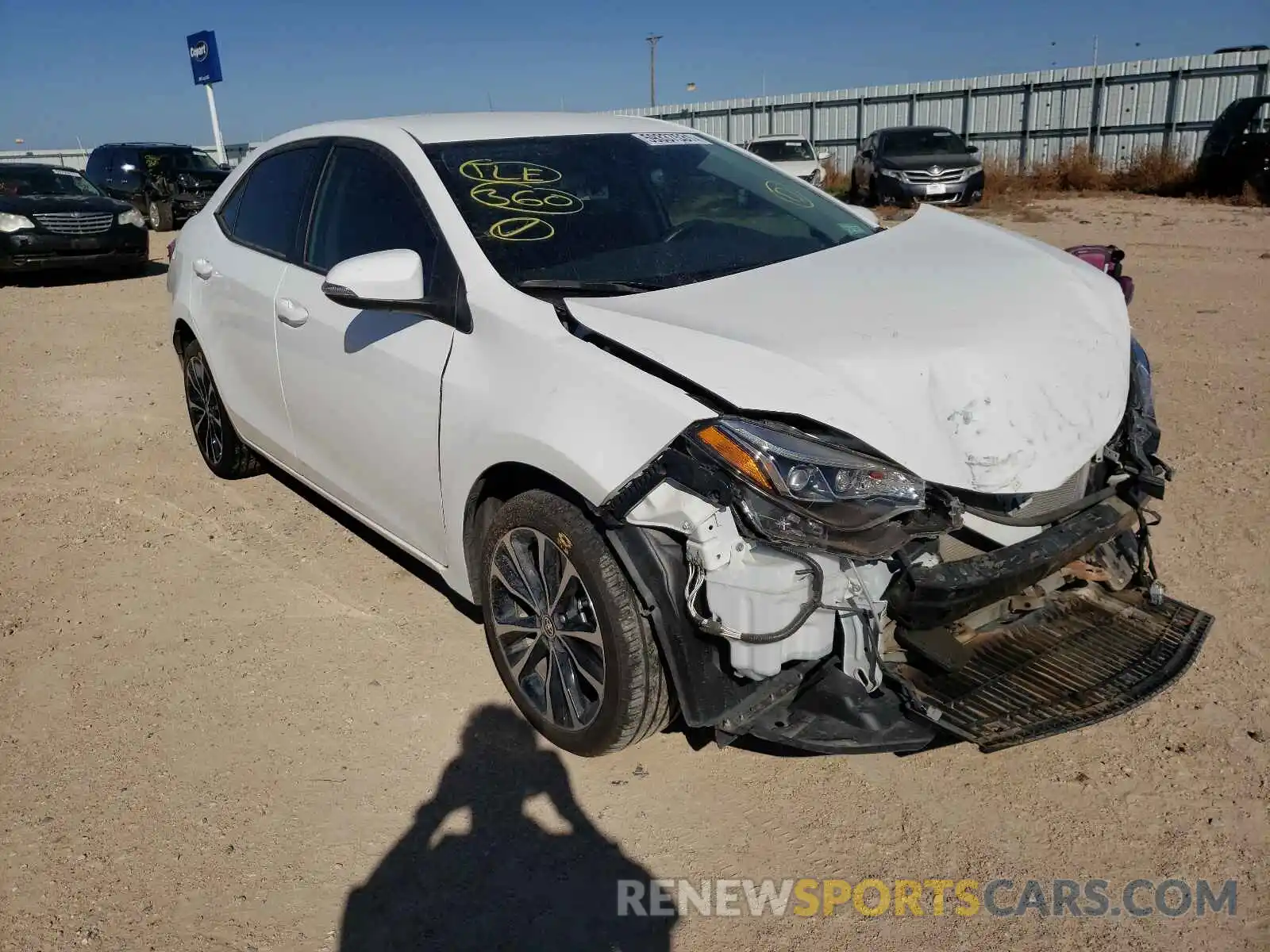 1 Photograph of a damaged car 5YFBURHE6KP905787 TOYOTA COROLLA 2019