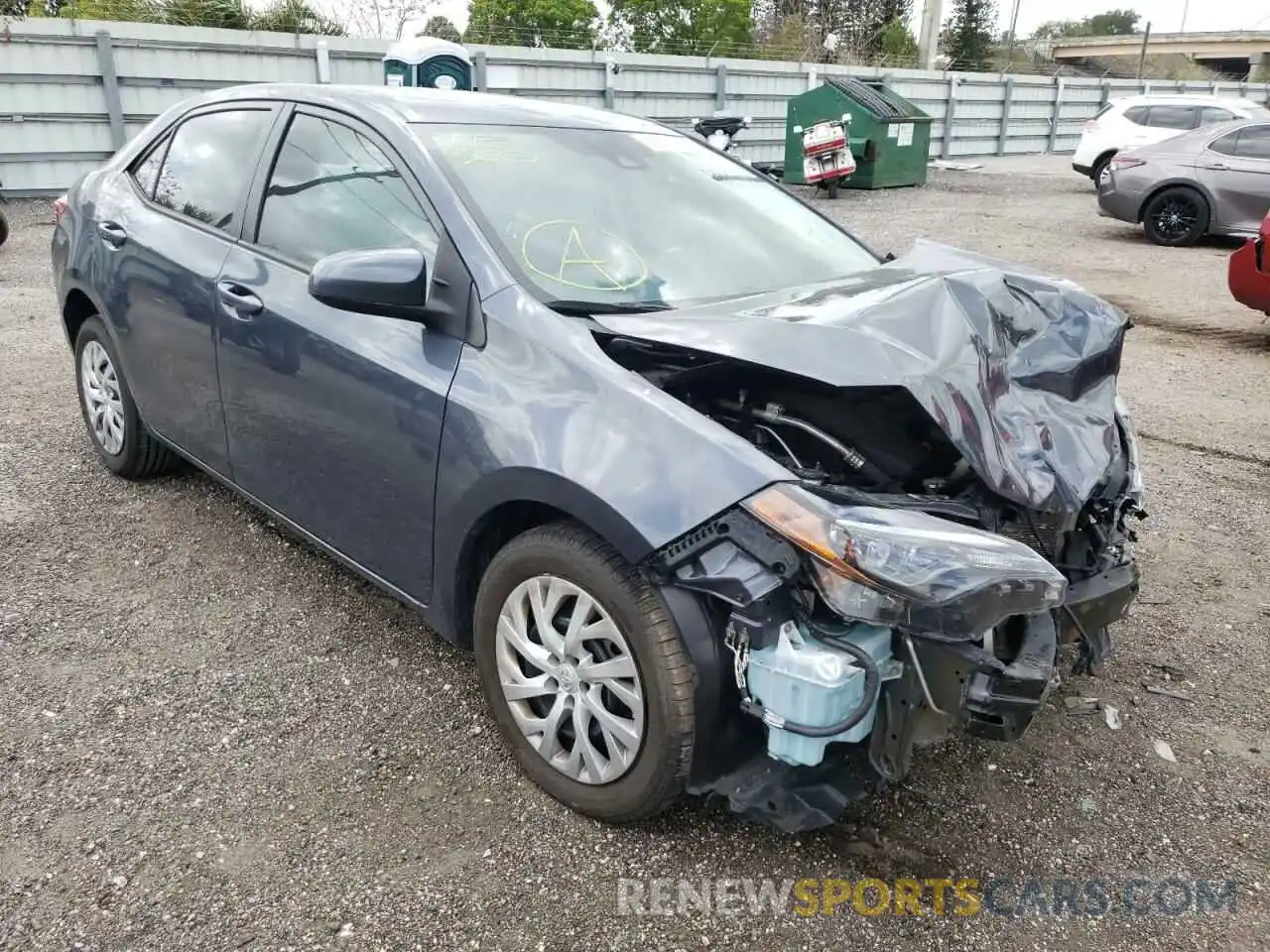 1 Photograph of a damaged car 5YFBURHE6KP905952 TOYOTA COROLLA 2019