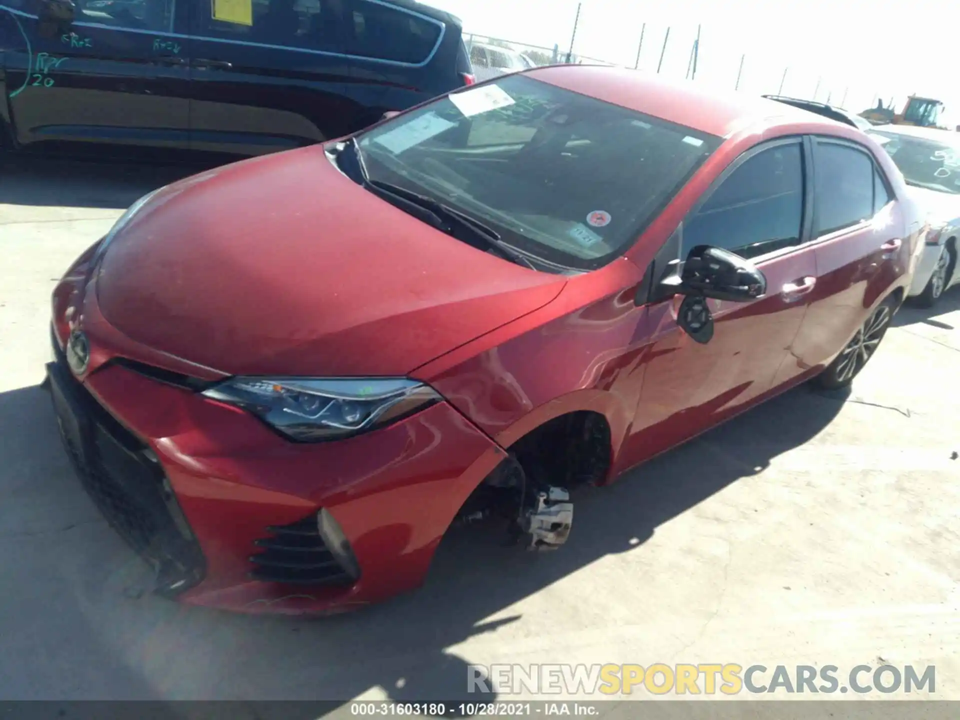 2 Photograph of a damaged car 5YFBURHE6KP906230 TOYOTA COROLLA 2019