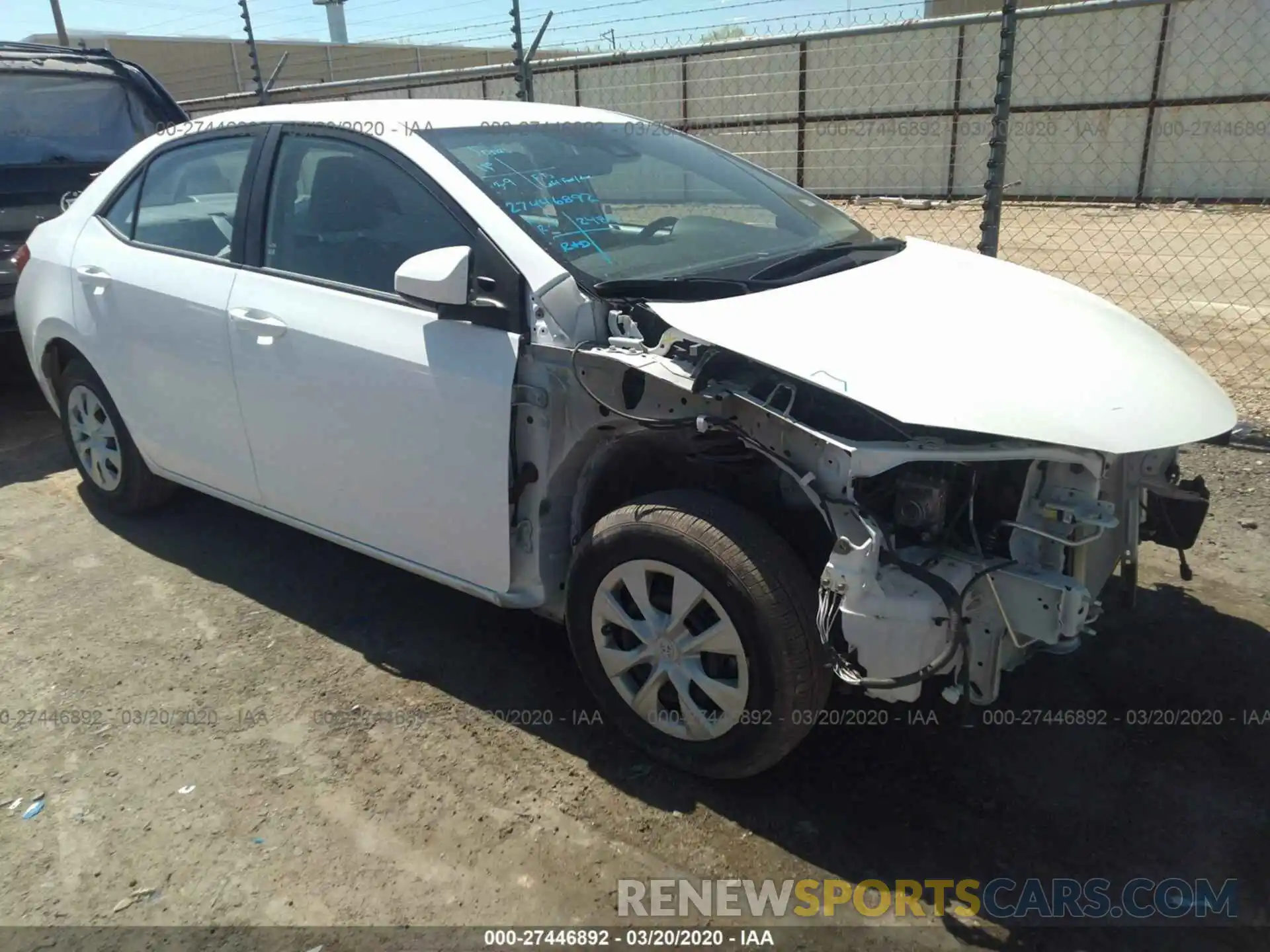 1 Photograph of a damaged car 5YFBURHE6KP906339 TOYOTA COROLLA 2019