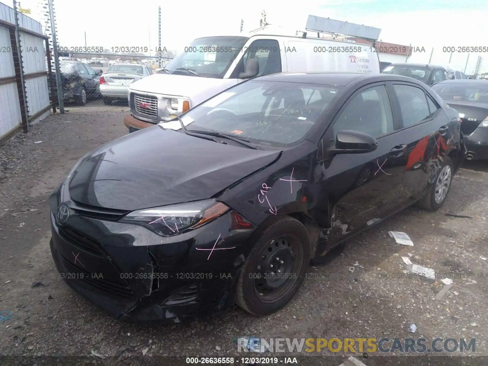 2 Photograph of a damaged car 5YFBURHE6KP906390 TOYOTA COROLLA 2019