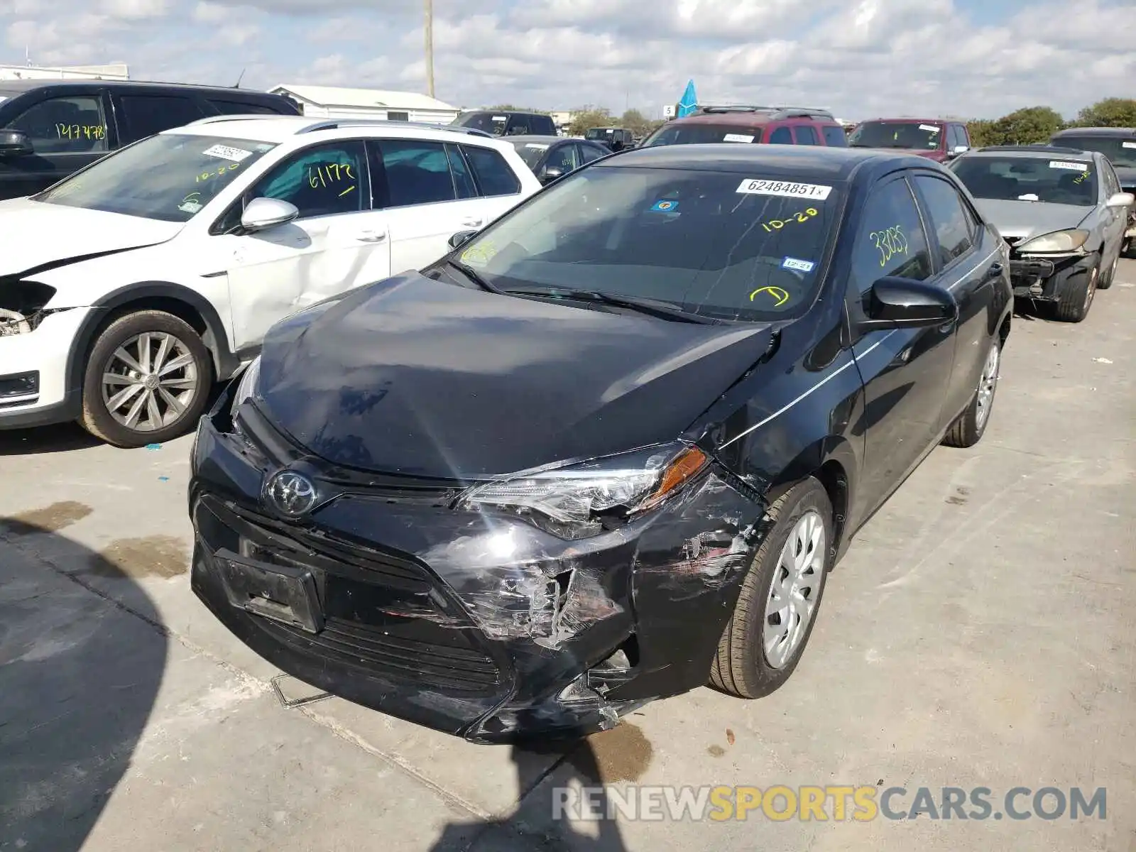 2 Photograph of a damaged car 5YFBURHE6KP908673 TOYOTA COROLLA 2019