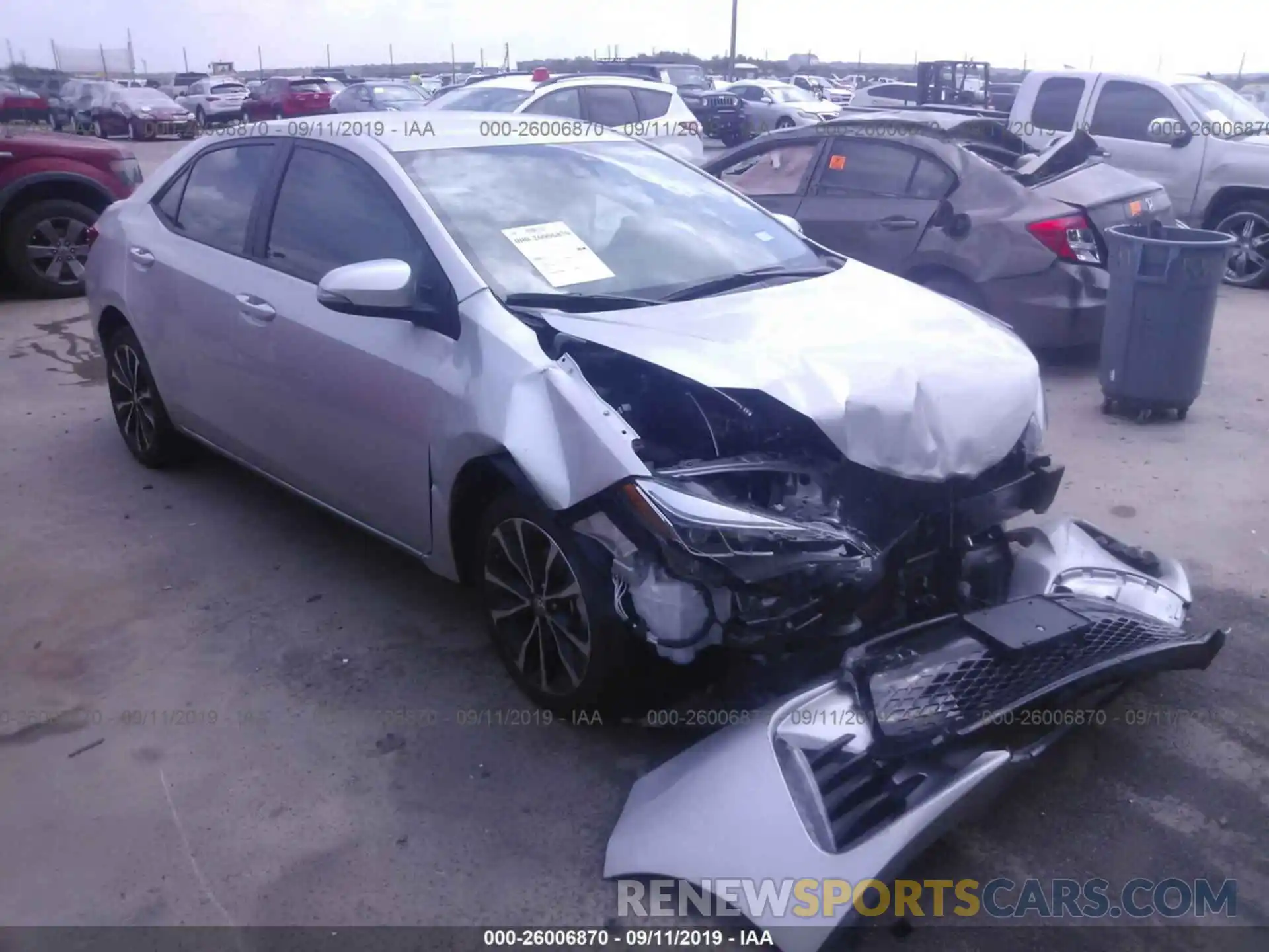 1 Photograph of a damaged car 5YFBURHE6KP910259 TOYOTA COROLLA 2019