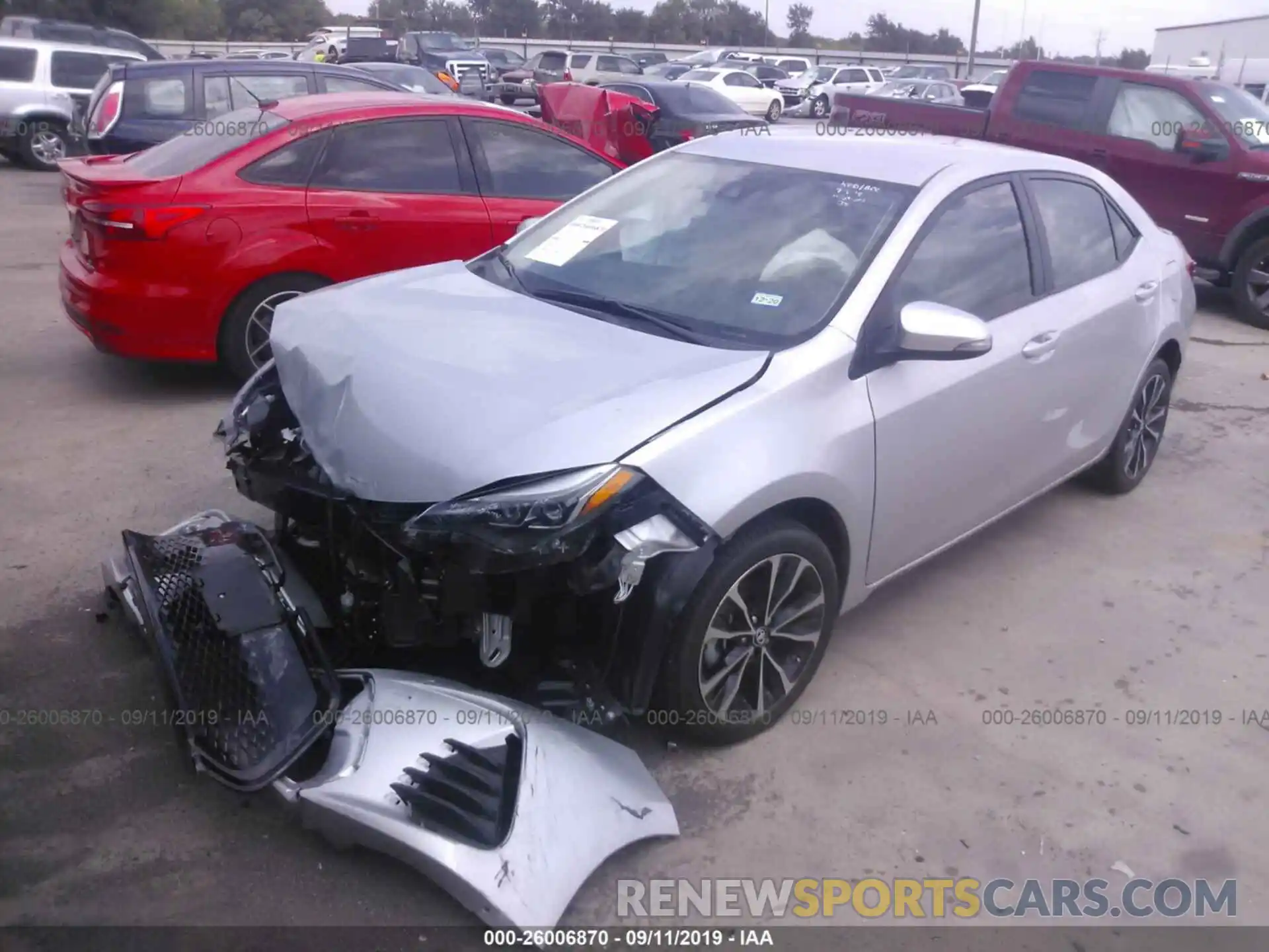 2 Photograph of a damaged car 5YFBURHE6KP910259 TOYOTA COROLLA 2019