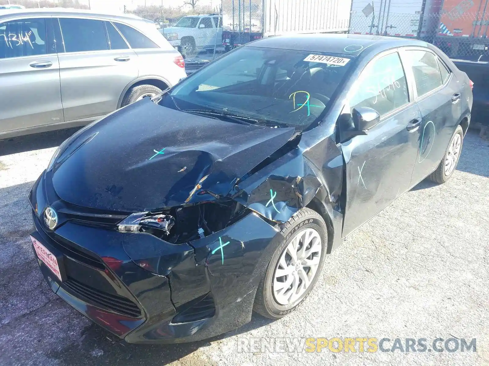 2 Photograph of a damaged car 5YFBURHE6KP910469 TOYOTA COROLLA 2019