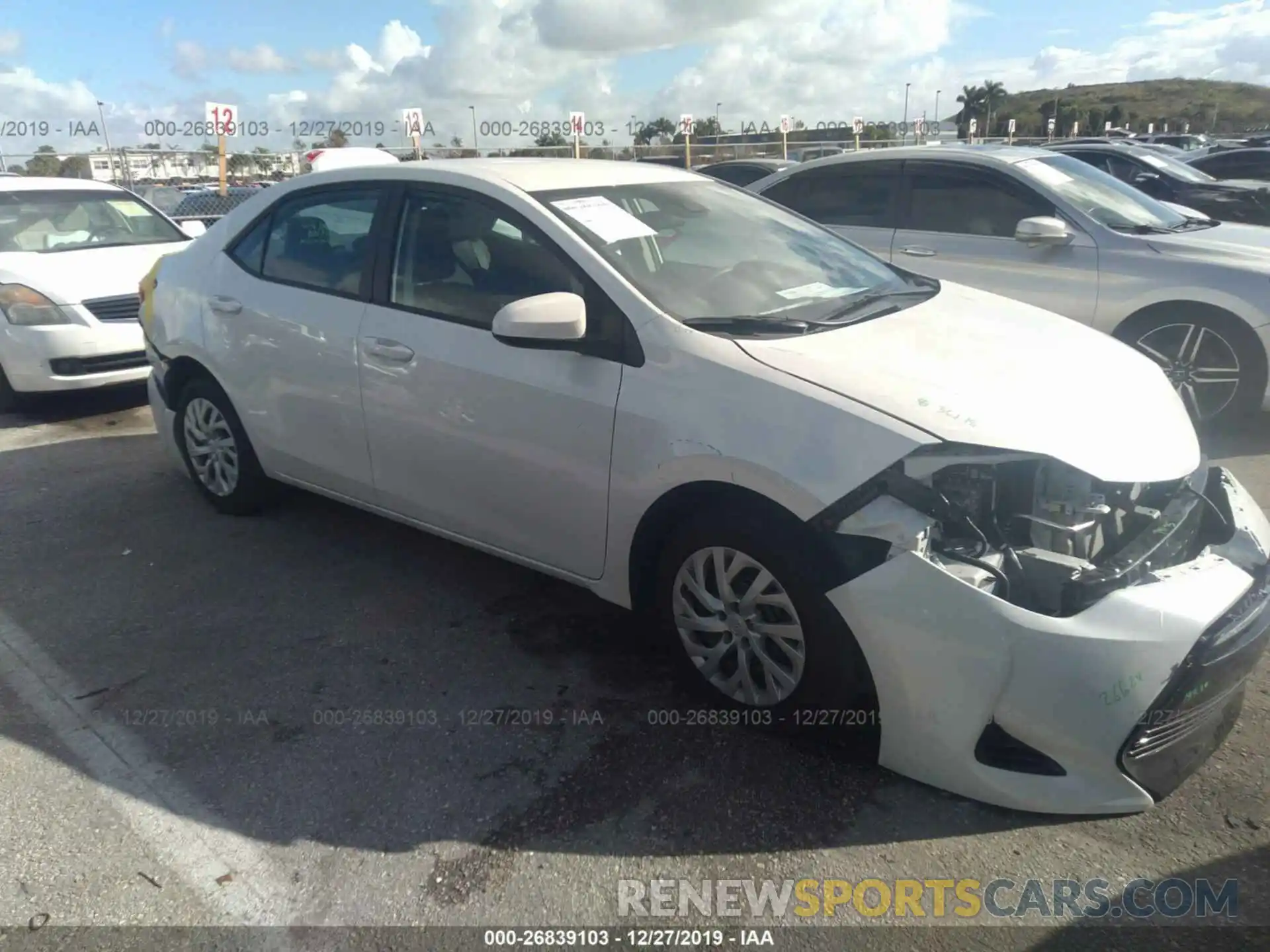 1 Photograph of a damaged car 5YFBURHE6KP910746 TOYOTA COROLLA 2019