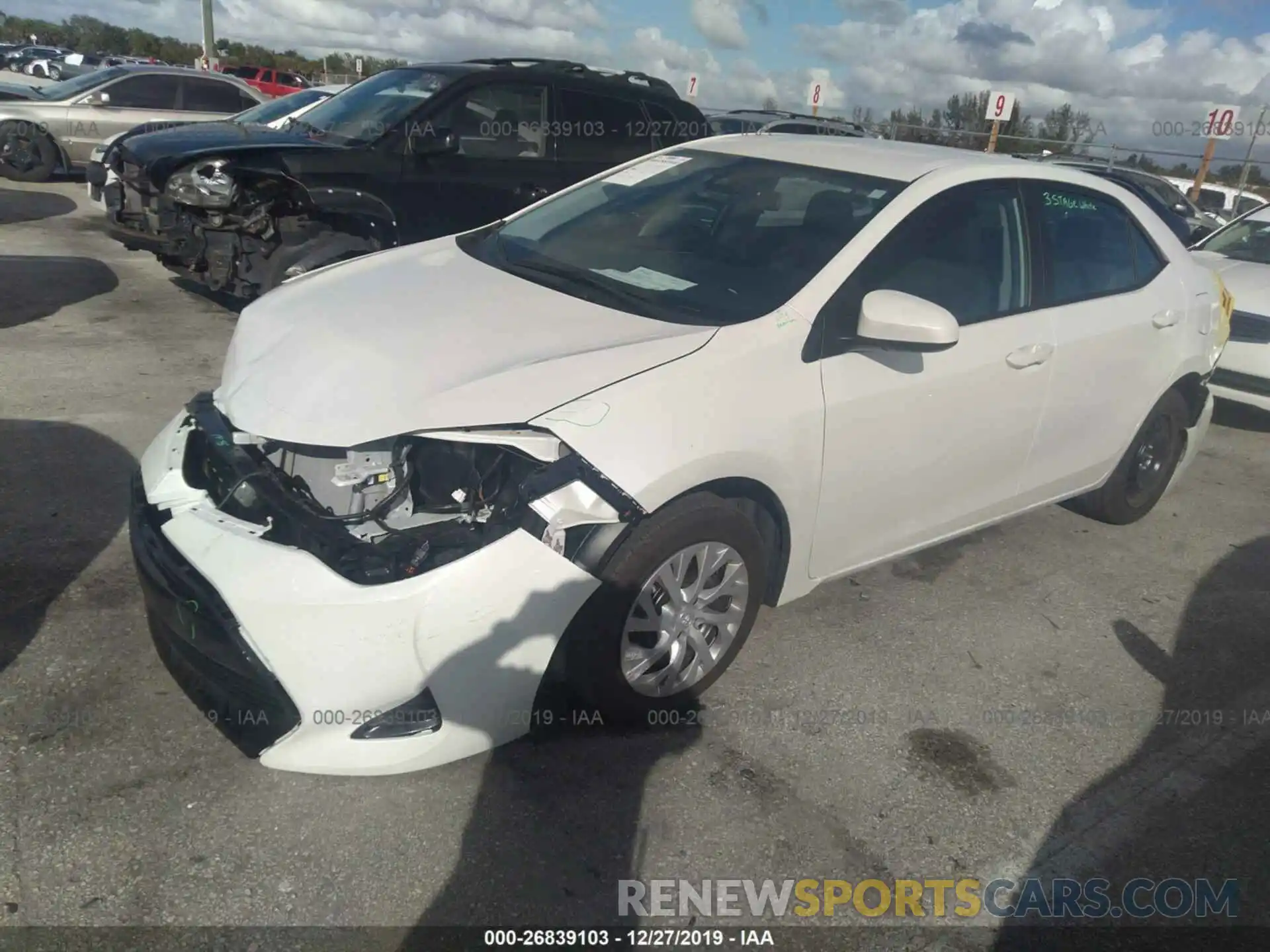 2 Photograph of a damaged car 5YFBURHE6KP910746 TOYOTA COROLLA 2019