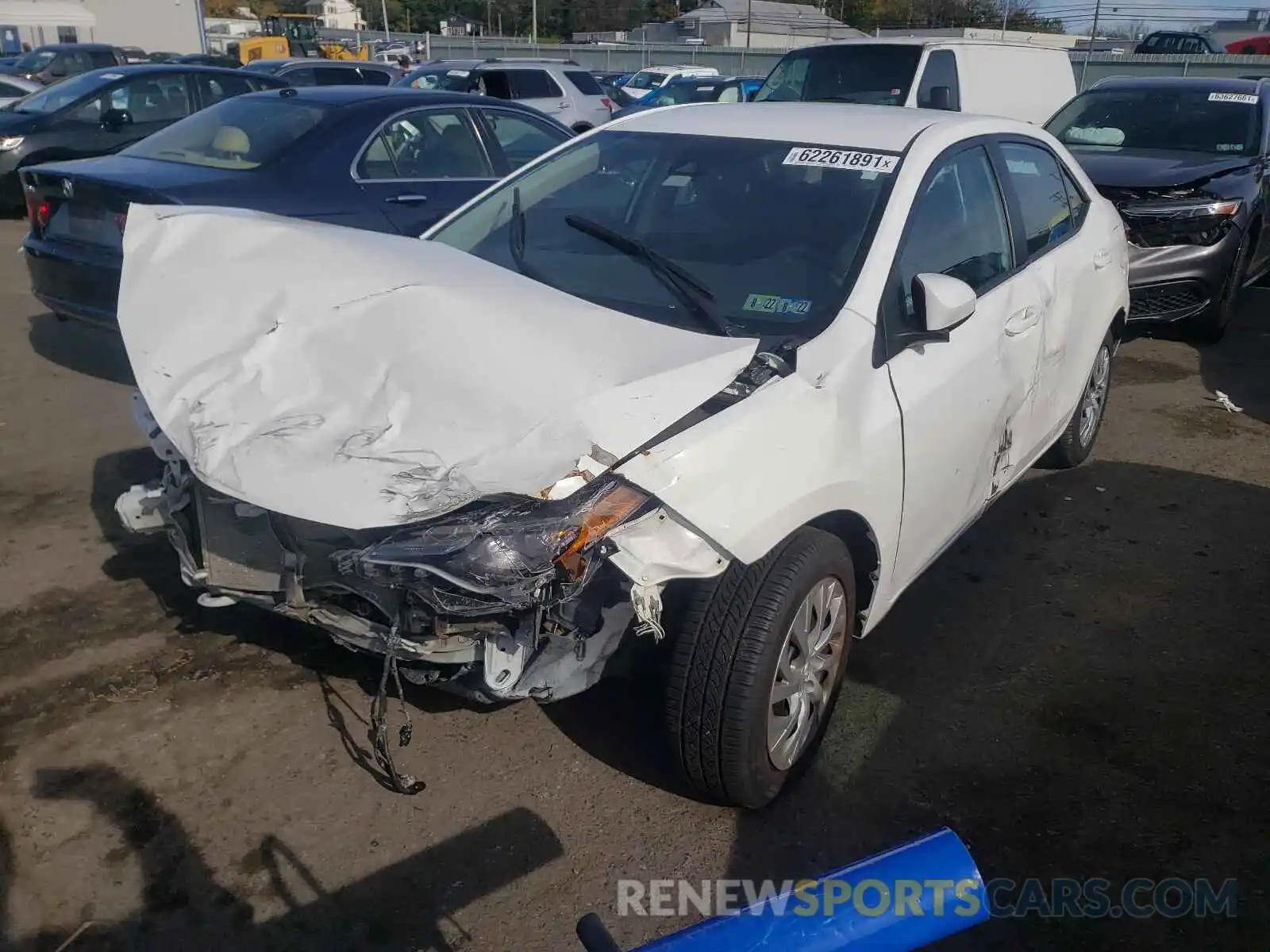 2 Photograph of a damaged car 5YFBURHE6KP912383 TOYOTA COROLLA 2019