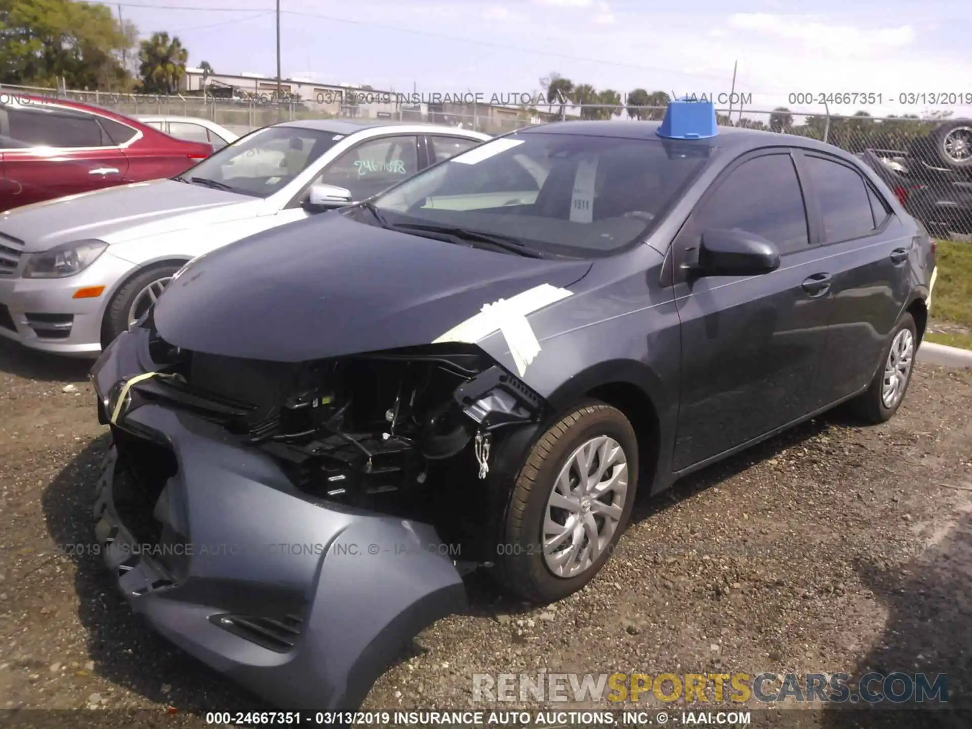 2 Photograph of a damaged car 5YFBURHE6KP913808 TOYOTA COROLLA 2019