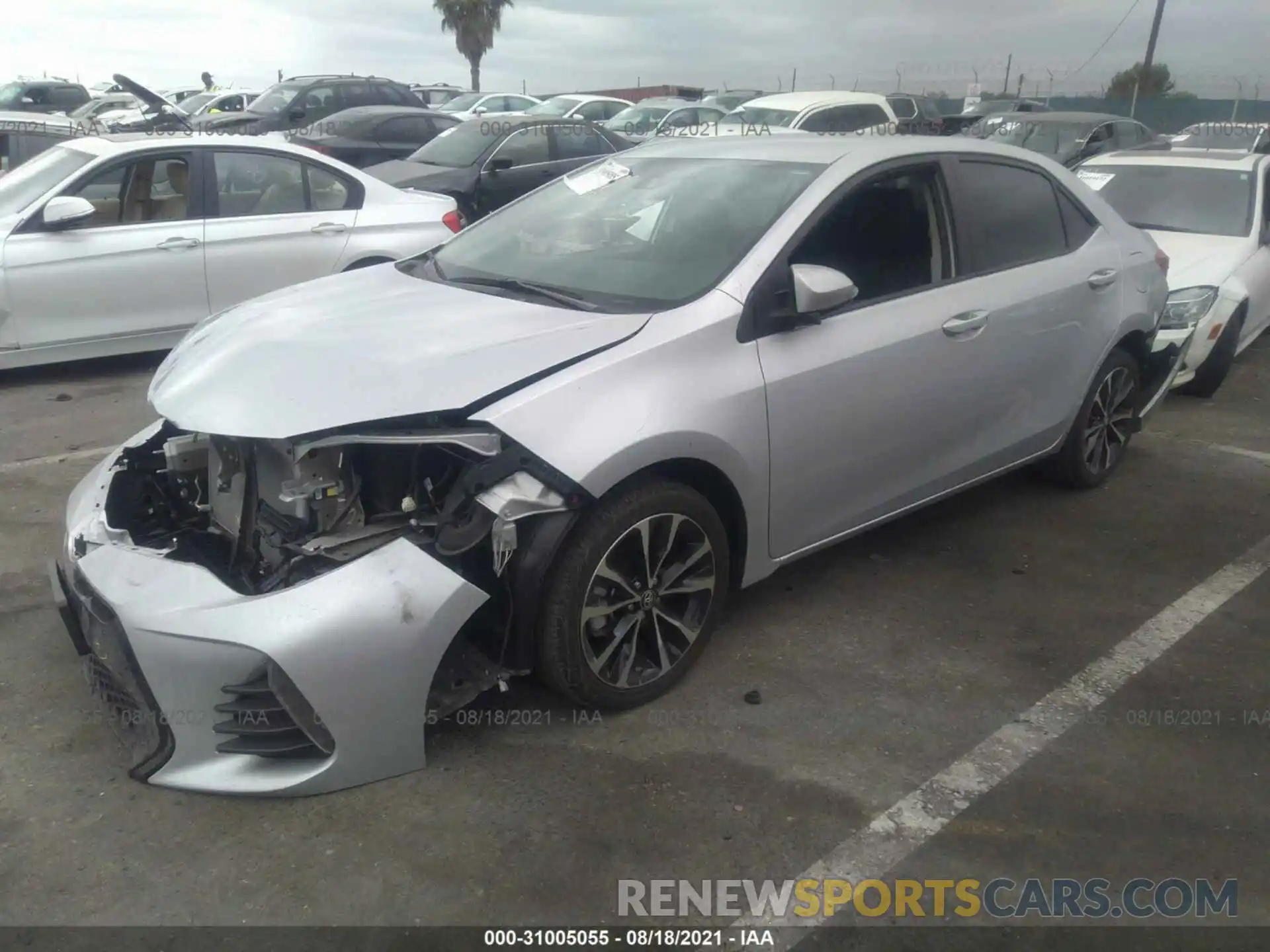 2 Photograph of a damaged car 5YFBURHE6KP916496 TOYOTA COROLLA 2019