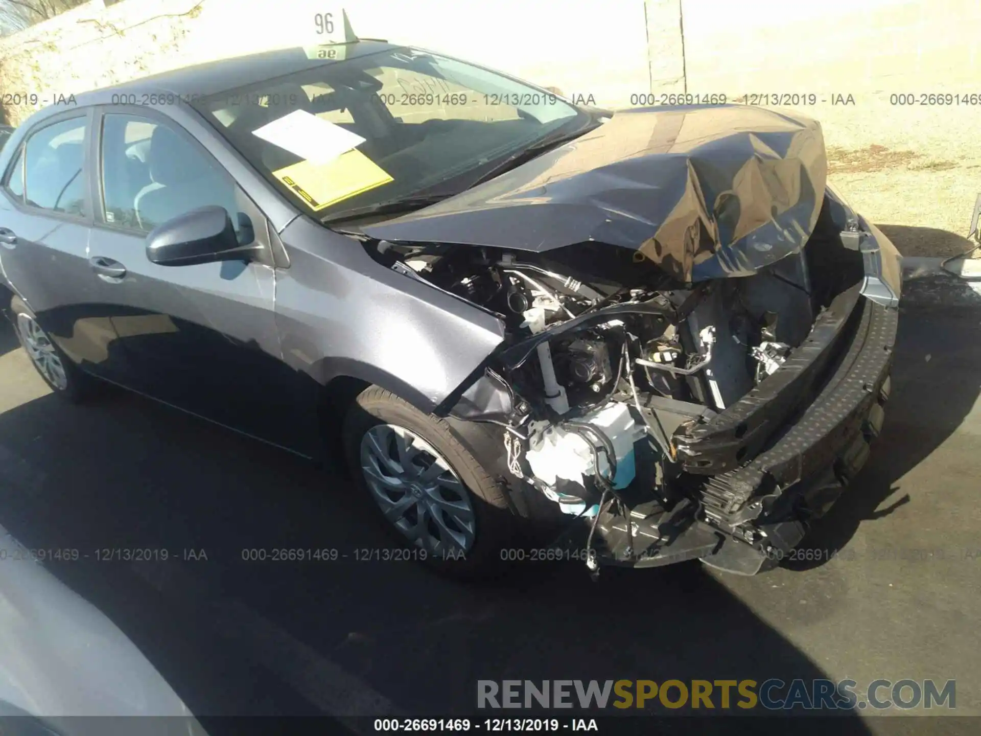 1 Photograph of a damaged car 5YFBURHE6KP917227 TOYOTA COROLLA 2019