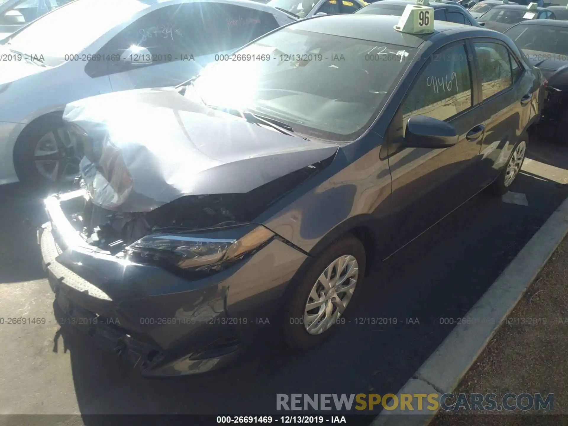 2 Photograph of a damaged car 5YFBURHE6KP917227 TOYOTA COROLLA 2019