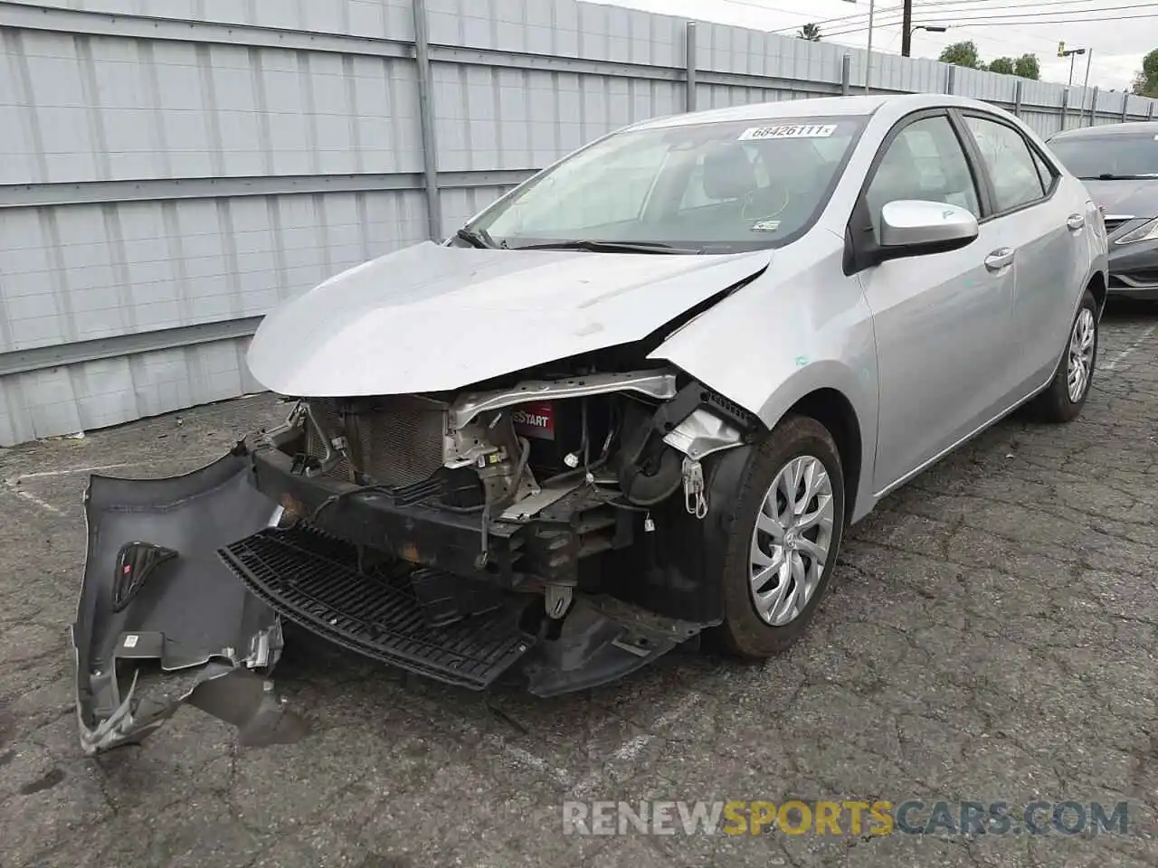 2 Photograph of a damaged car 5YFBURHE6KP917860 TOYOTA COROLLA 2019