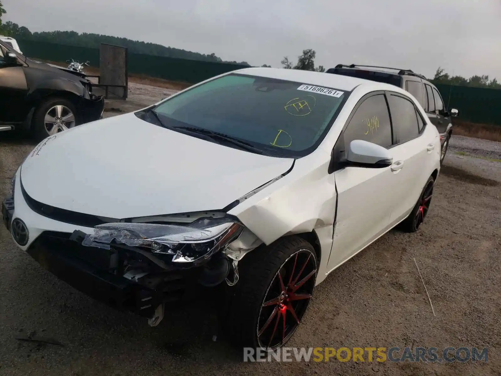 2 Photograph of a damaged car 5YFBURHE6KP918703 TOYOTA COROLLA 2019