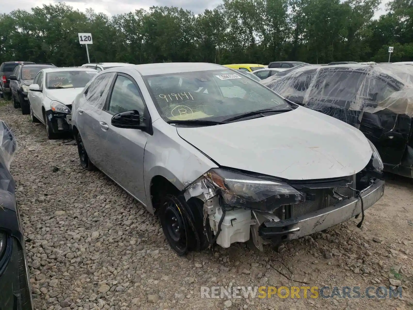 1 Photograph of a damaged car 5YFBURHE6KP919141 TOYOTA COROLLA 2019