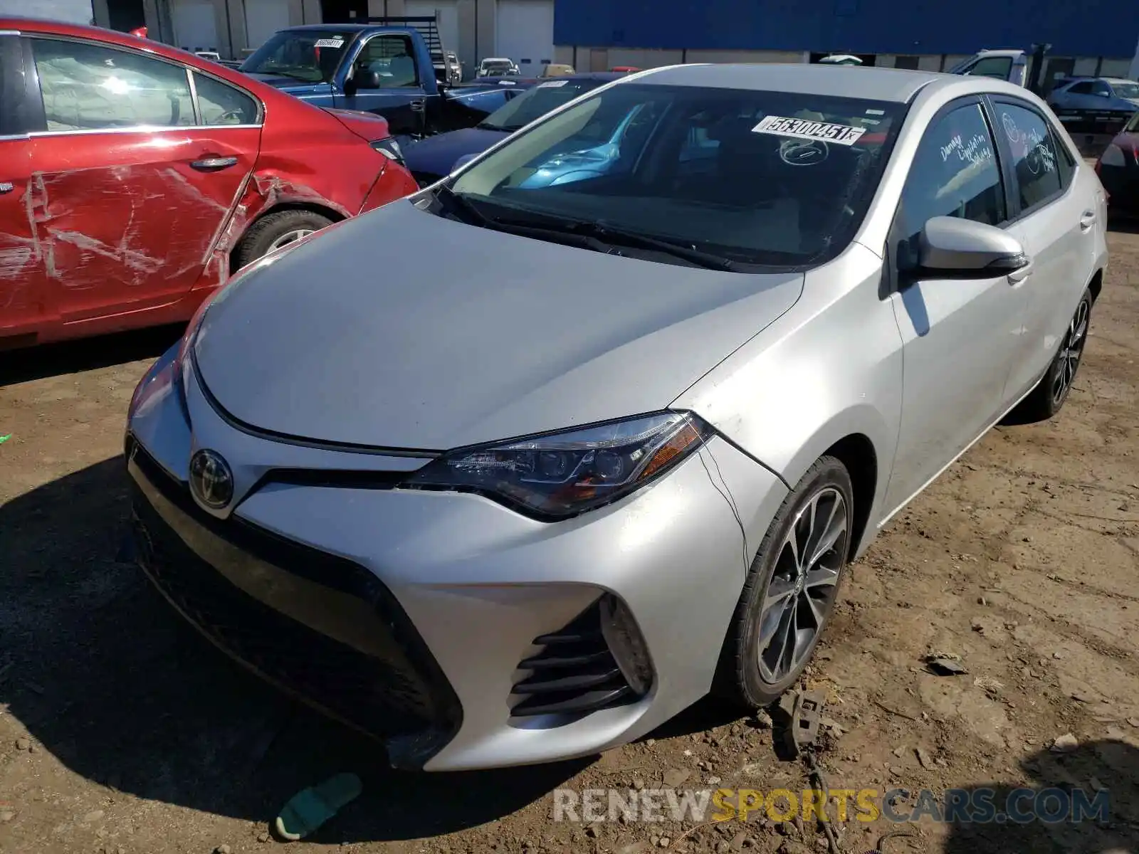 2 Photograph of a damaged car 5YFBURHE6KP919219 TOYOTA COROLLA 2019