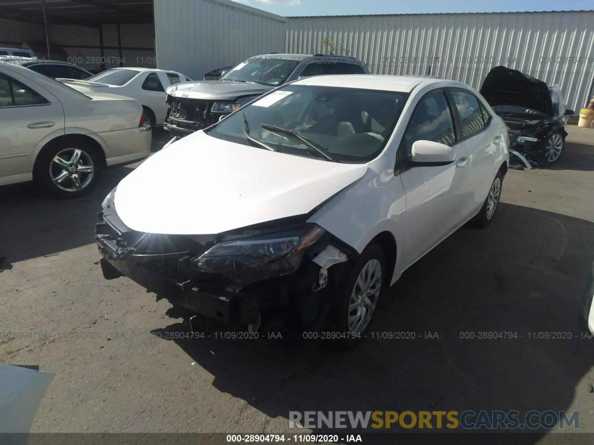 2 Photograph of a damaged car 5YFBURHE6KP919429 TOYOTA COROLLA 2019