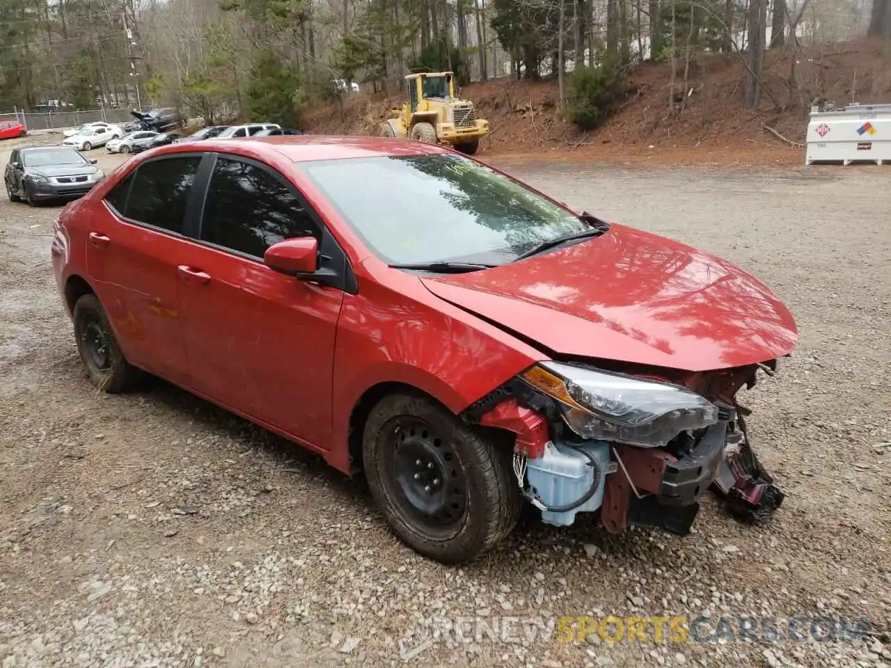 1 Photograph of a damaged car 5YFBURHE6KP919723 TOYOTA COROLLA 2019