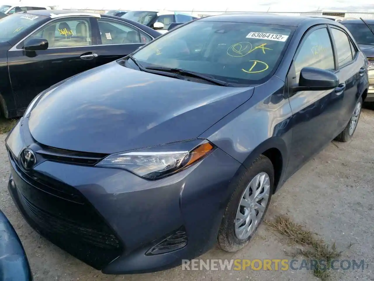 2 Photograph of a damaged car 5YFBURHE6KP920094 TOYOTA COROLLA 2019