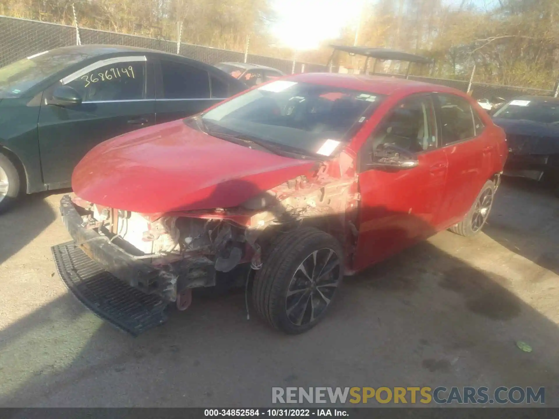 2 Photograph of a damaged car 5YFBURHE6KP921567 TOYOTA COROLLA 2019