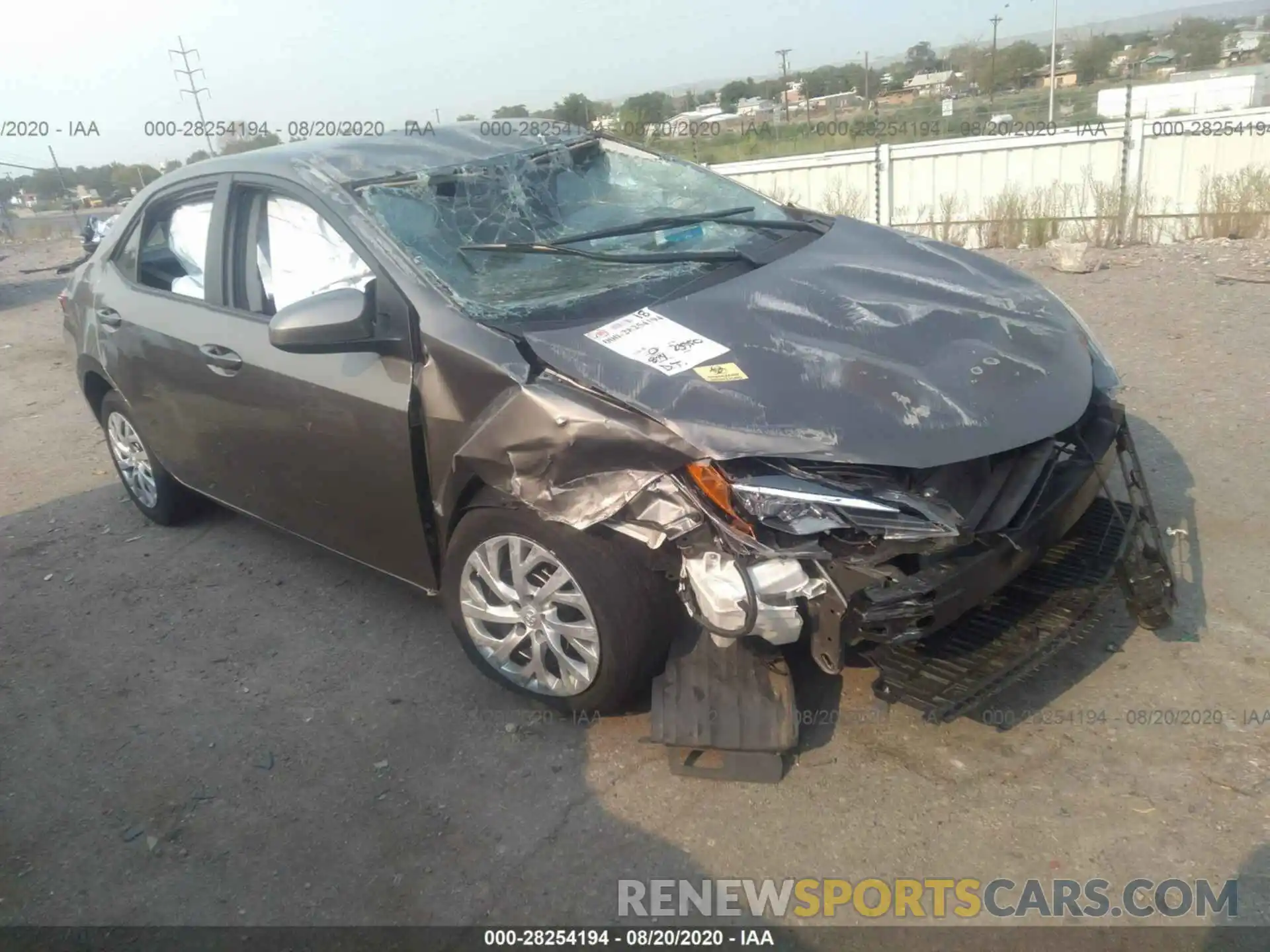 1 Photograph of a damaged car 5YFBURHE6KP921603 TOYOTA COROLLA 2019