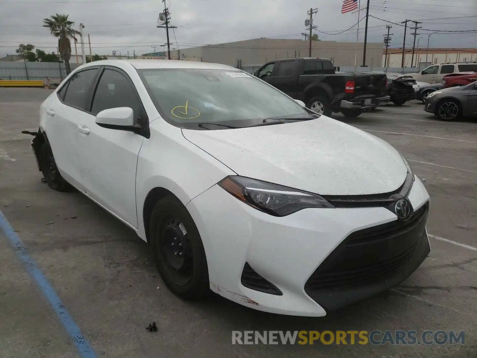 1 Photograph of a damaged car 5YFBURHE6KP921729 TOYOTA COROLLA 2019