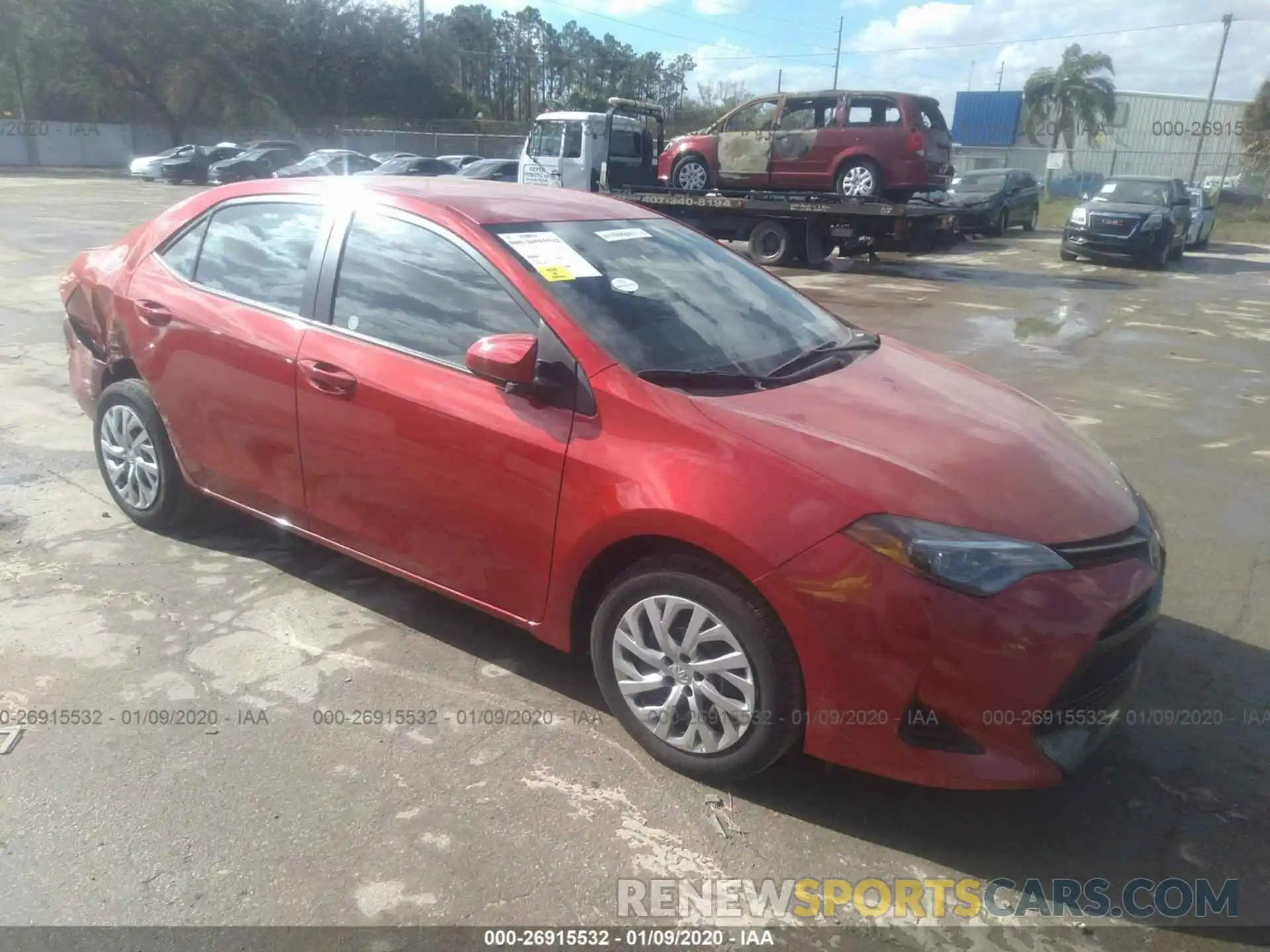 1 Photograph of a damaged car 5YFBURHE6KP922010 TOYOTA COROLLA 2019