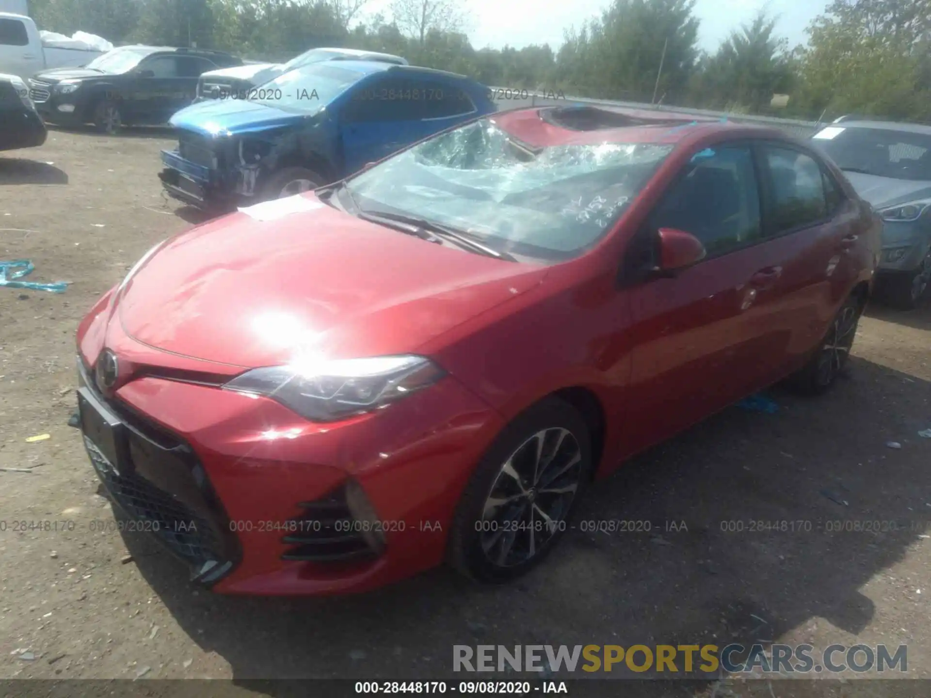 2 Photograph of a damaged car 5YFBURHE6KP922380 TOYOTA COROLLA 2019