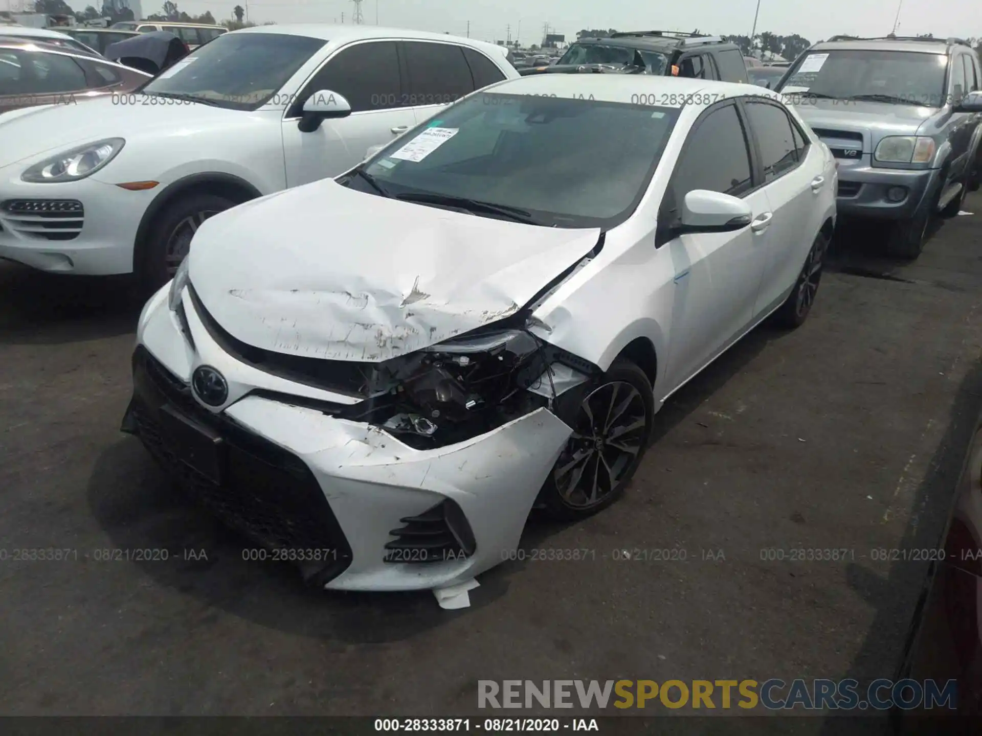 2 Photograph of a damaged car 5YFBURHE6KP922721 TOYOTA COROLLA 2019