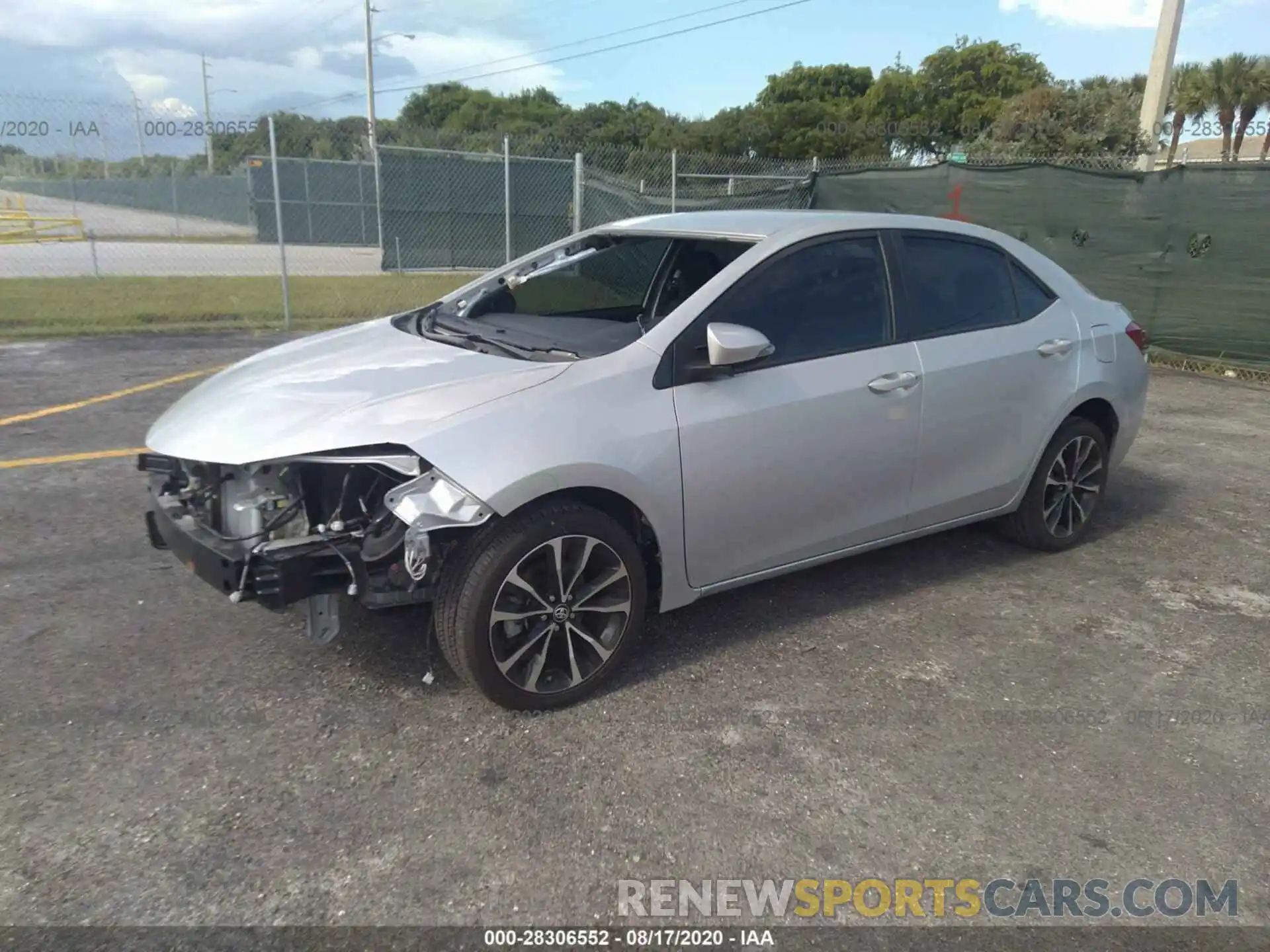 2 Photograph of a damaged car 5YFBURHE6KP922749 TOYOTA COROLLA 2019