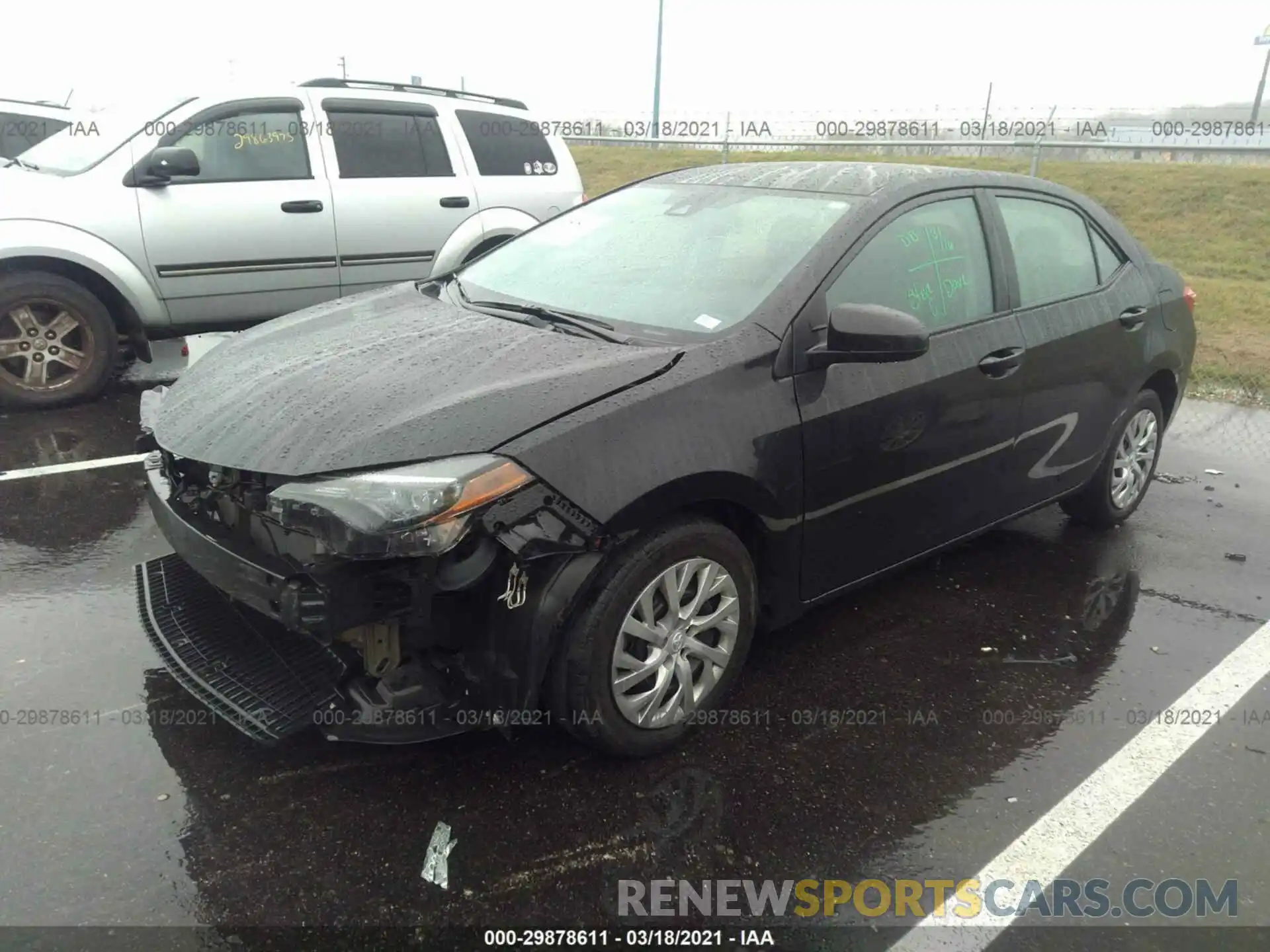 2 Photograph of a damaged car 5YFBURHE6KP923030 TOYOTA COROLLA 2019