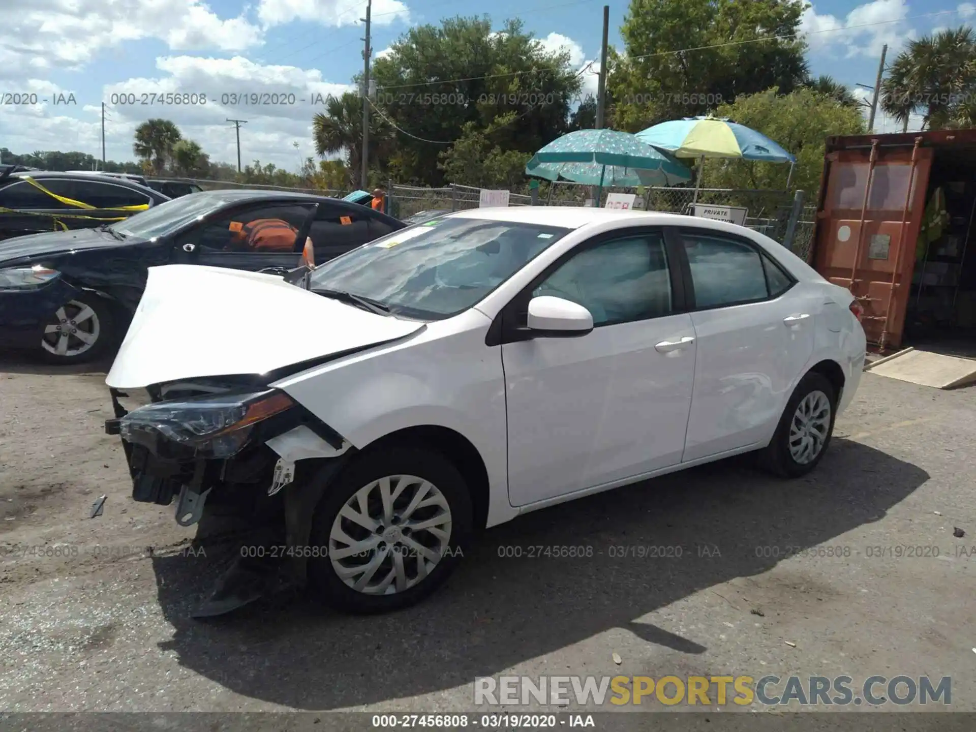 2 Photograph of a damaged car 5YFBURHE6KP923965 TOYOTA COROLLA 2019