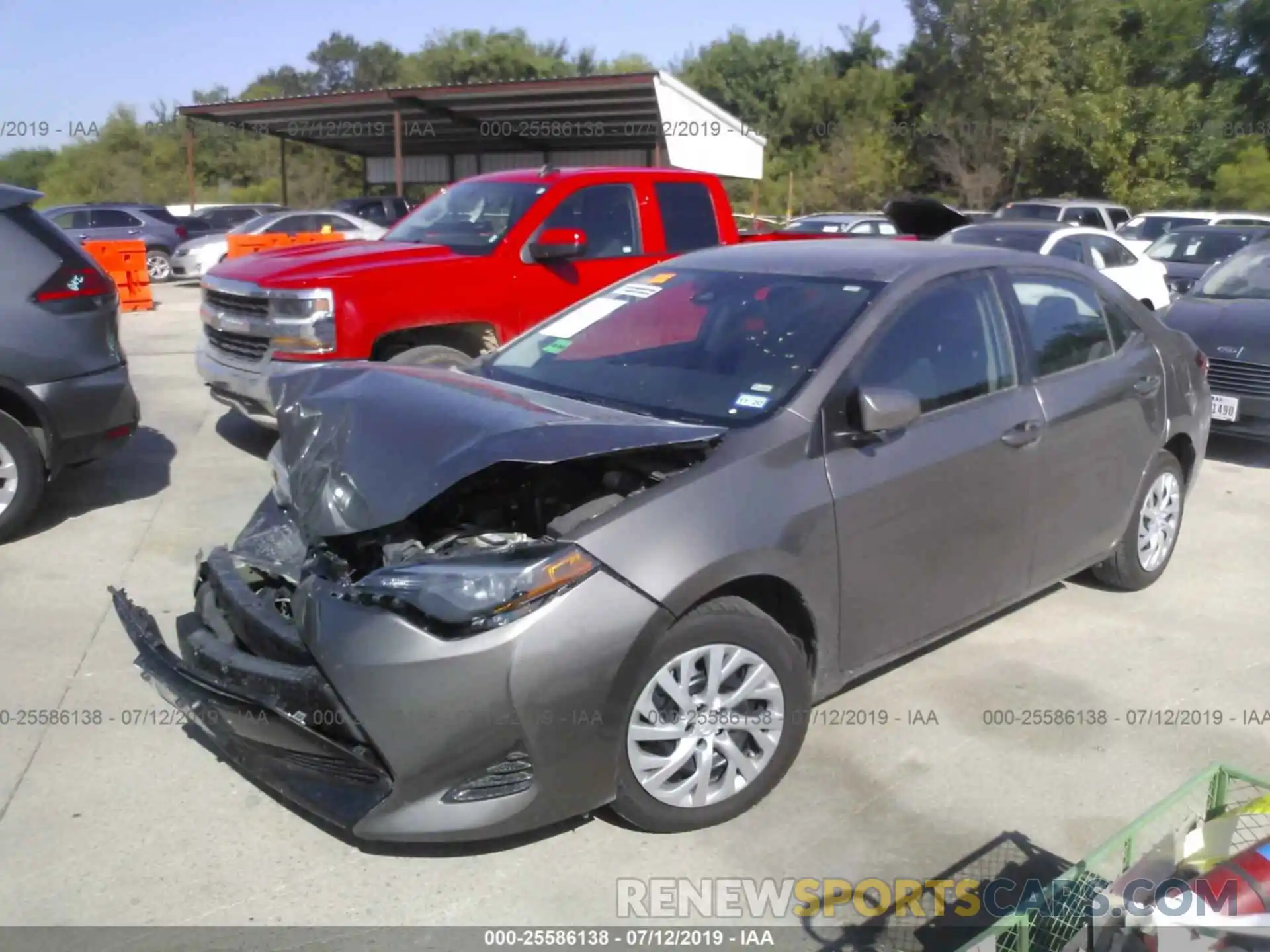 2 Photograph of a damaged car 5YFBURHE6KP924257 TOYOTA COROLLA 2019