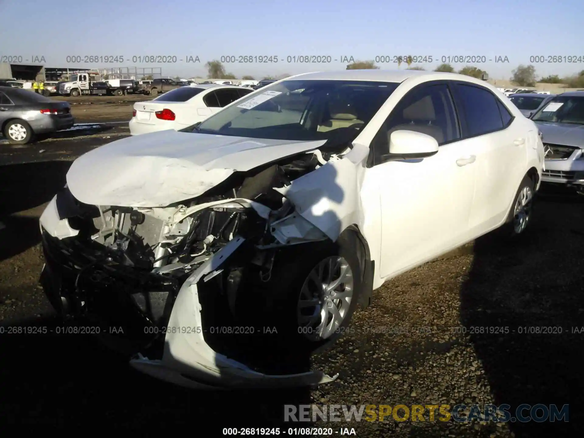 2 Photograph of a damaged car 5YFBURHE6KP924601 TOYOTA COROLLA 2019