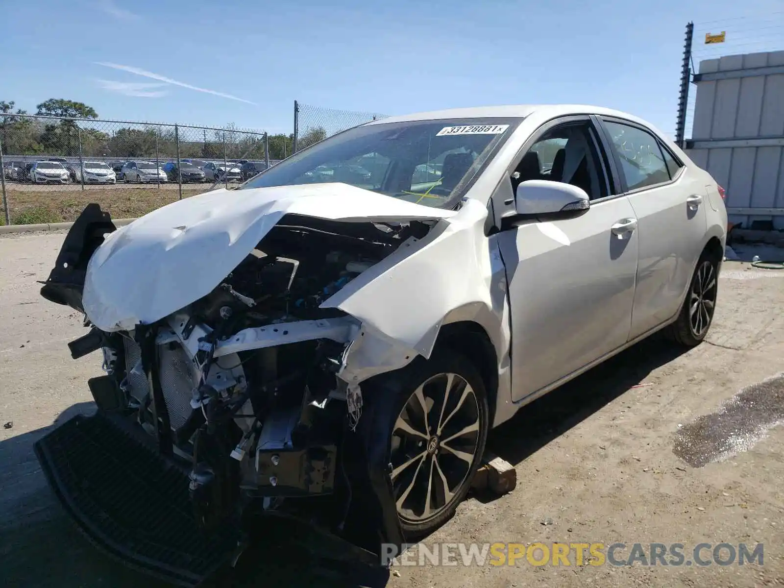 2 Photograph of a damaged car 5YFBURHE6KP926610 TOYOTA COROLLA 2019