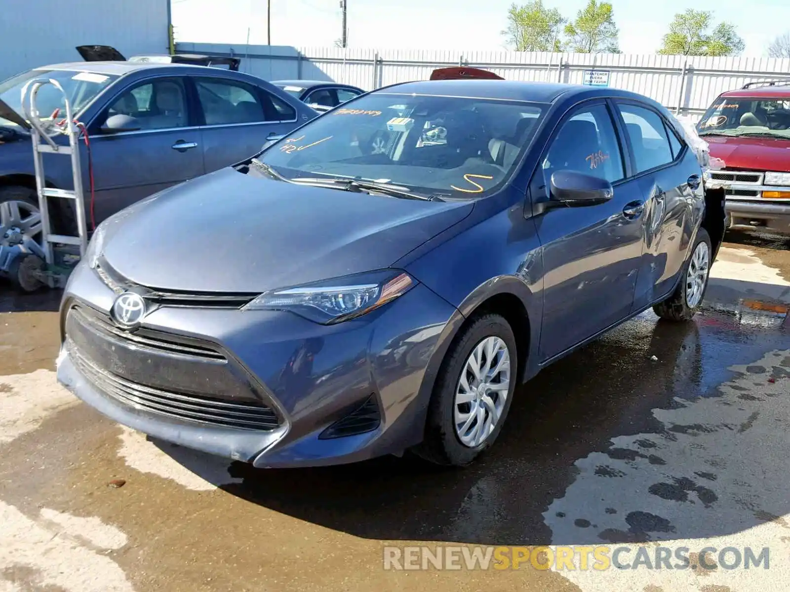 2 Photograph of a damaged car 5YFBURHE6KP927076 TOYOTA COROLLA 2019