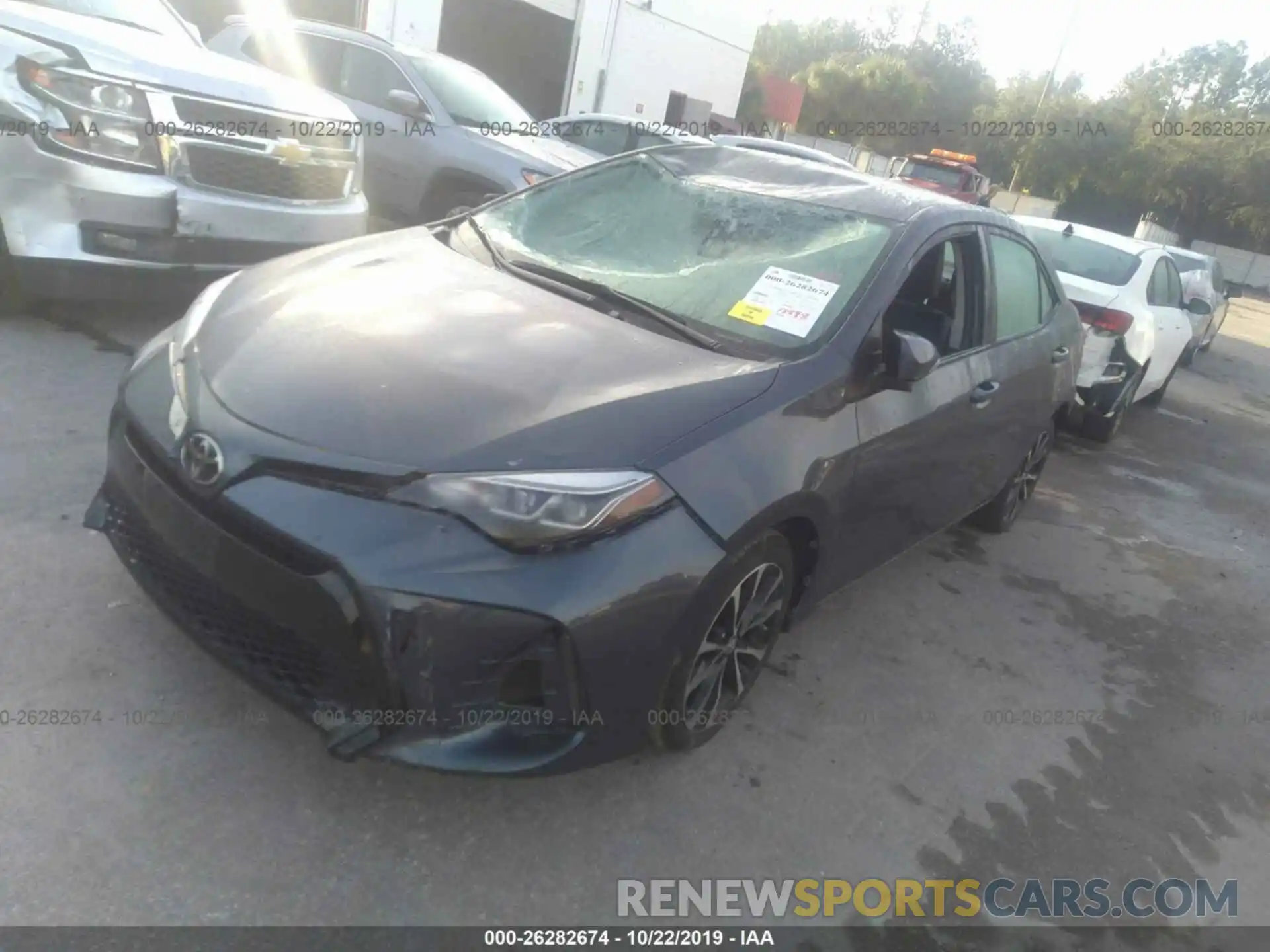 2 Photograph of a damaged car 5YFBURHE6KP927174 TOYOTA COROLLA 2019