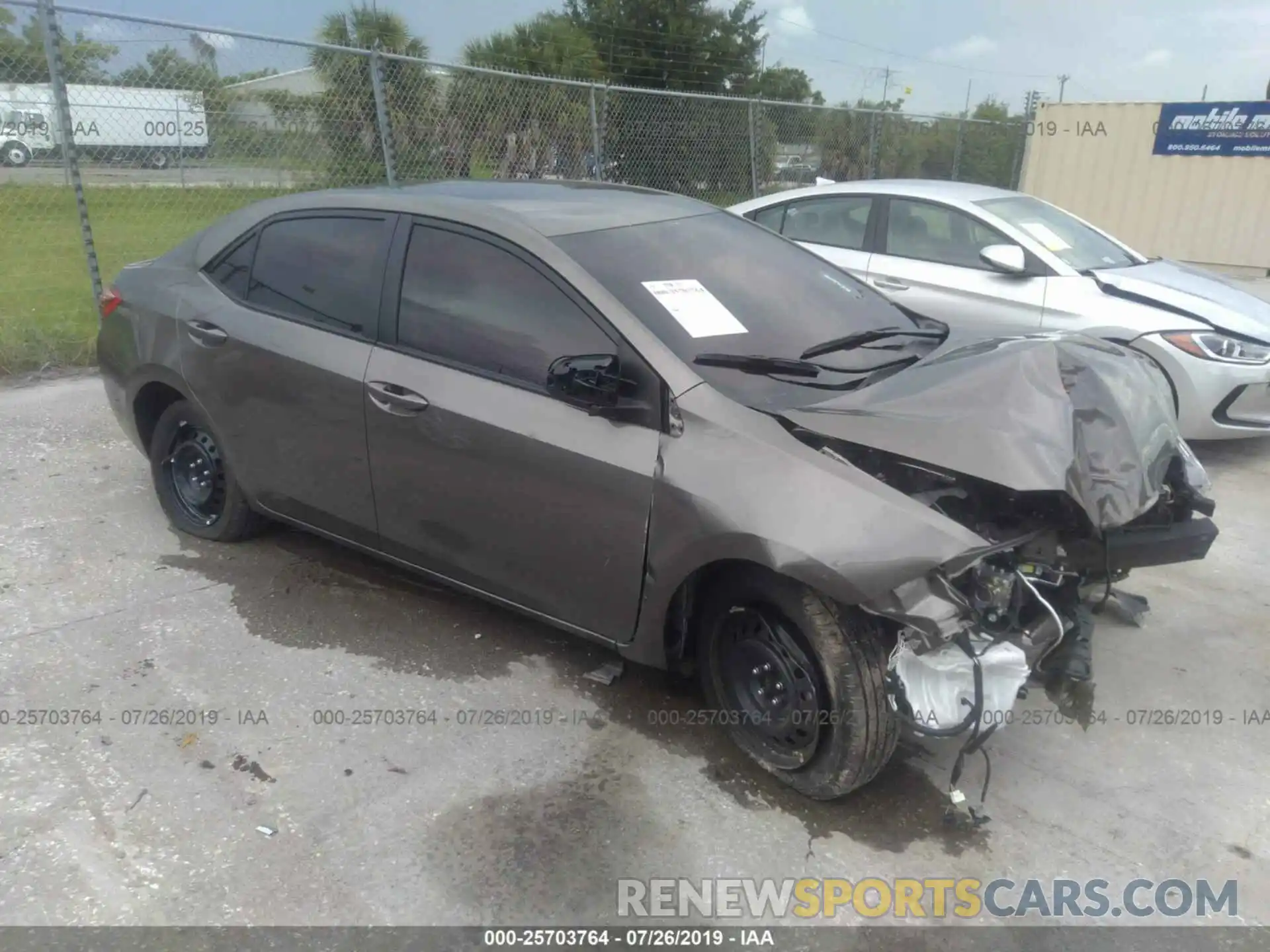 1 Photograph of a damaged car 5YFBURHE6KP927918 TOYOTA COROLLA 2019